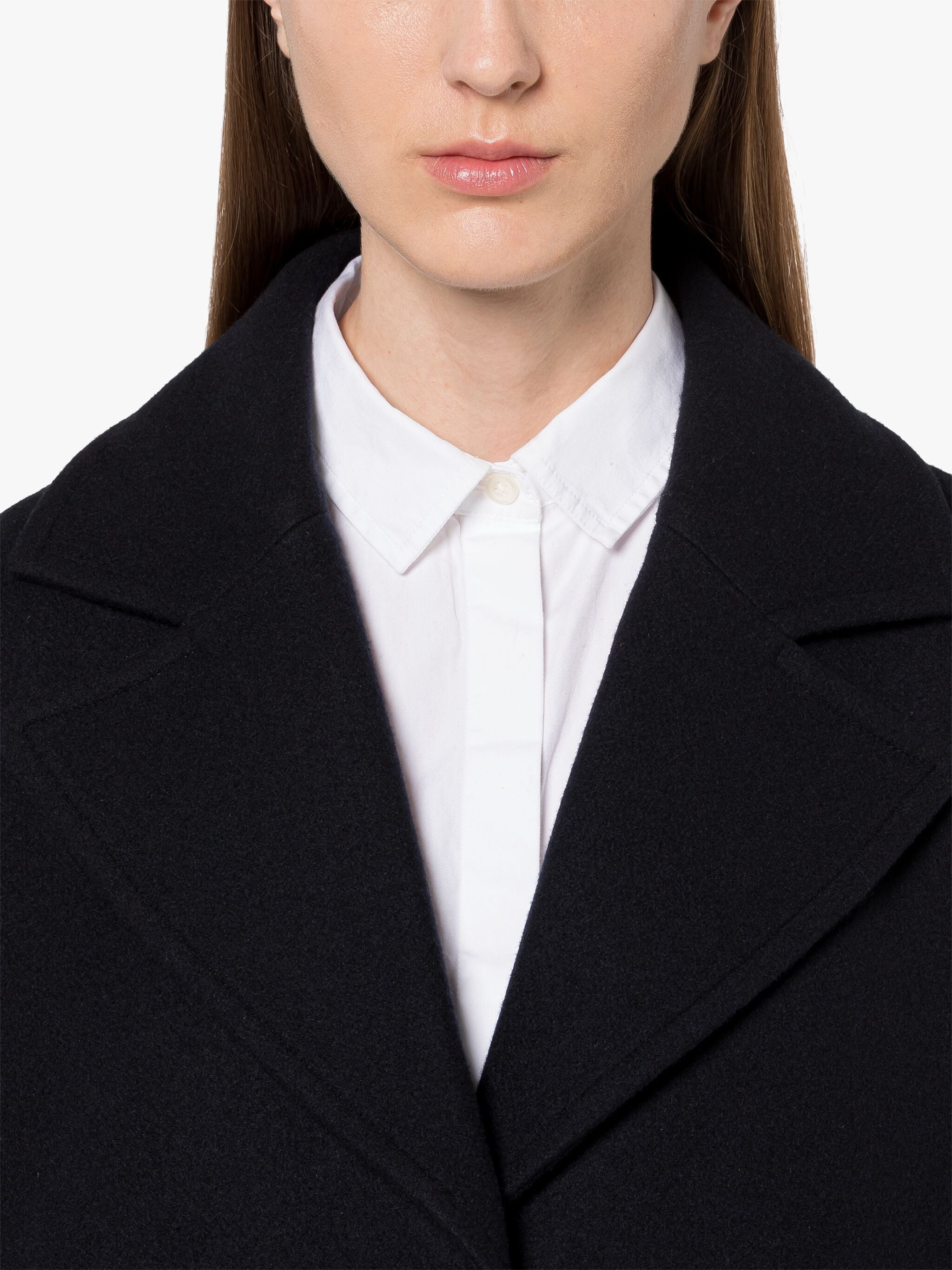 HUMBIE CHESTER NAVY WOOL OVERCOAT - 5