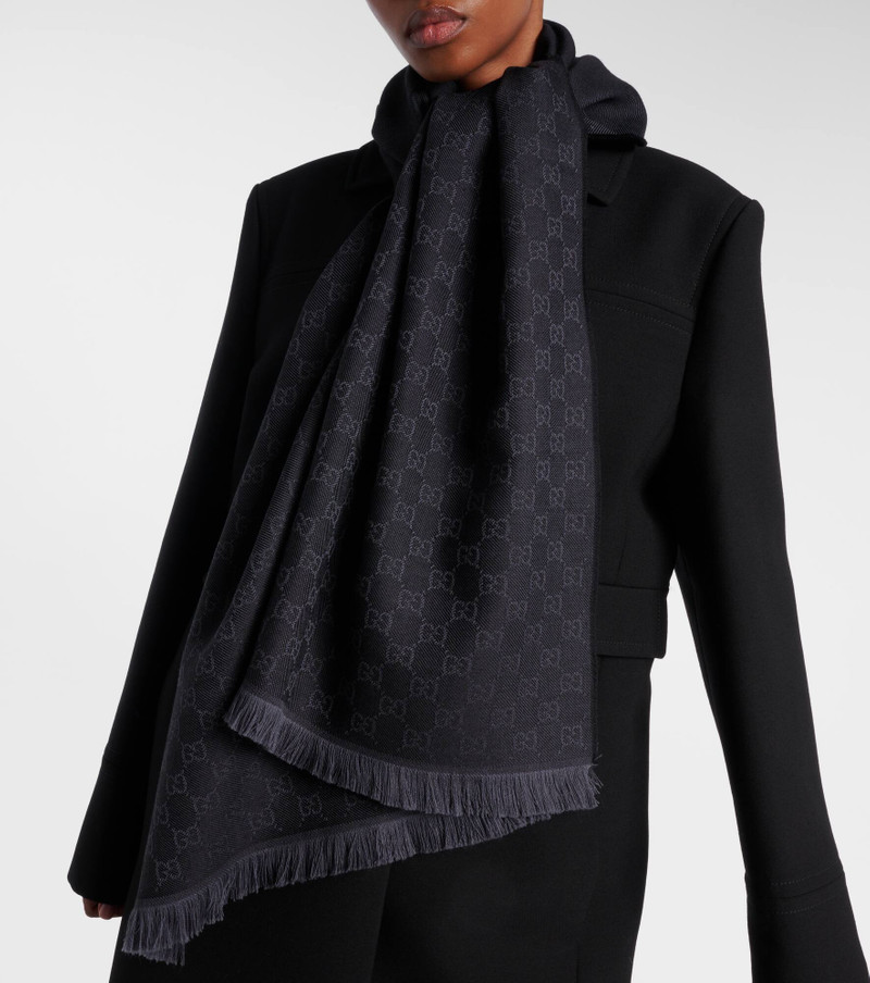 GUCCI GG wool jacquard scarf outlook