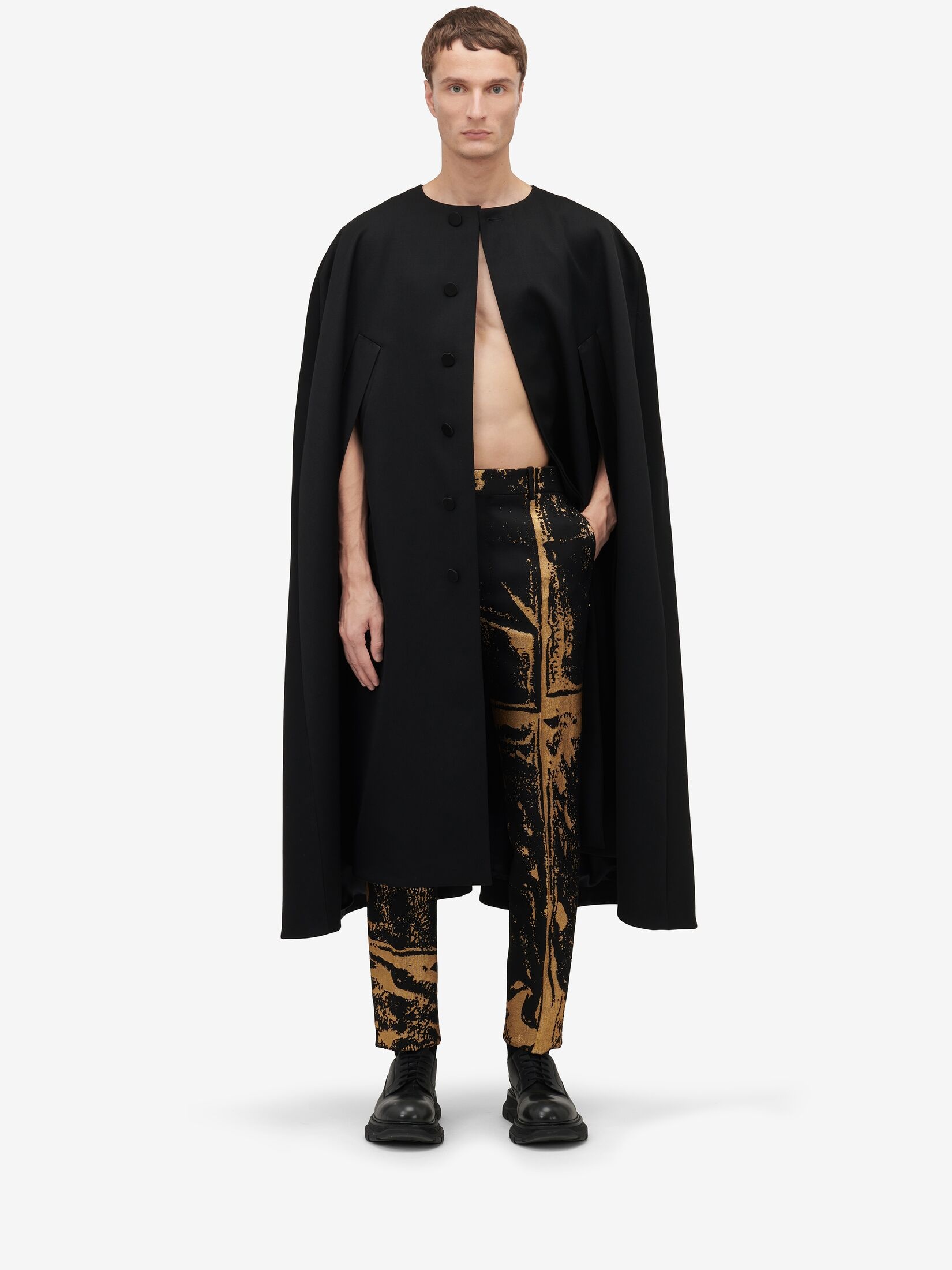 Men's Evening Cape in Black - 5