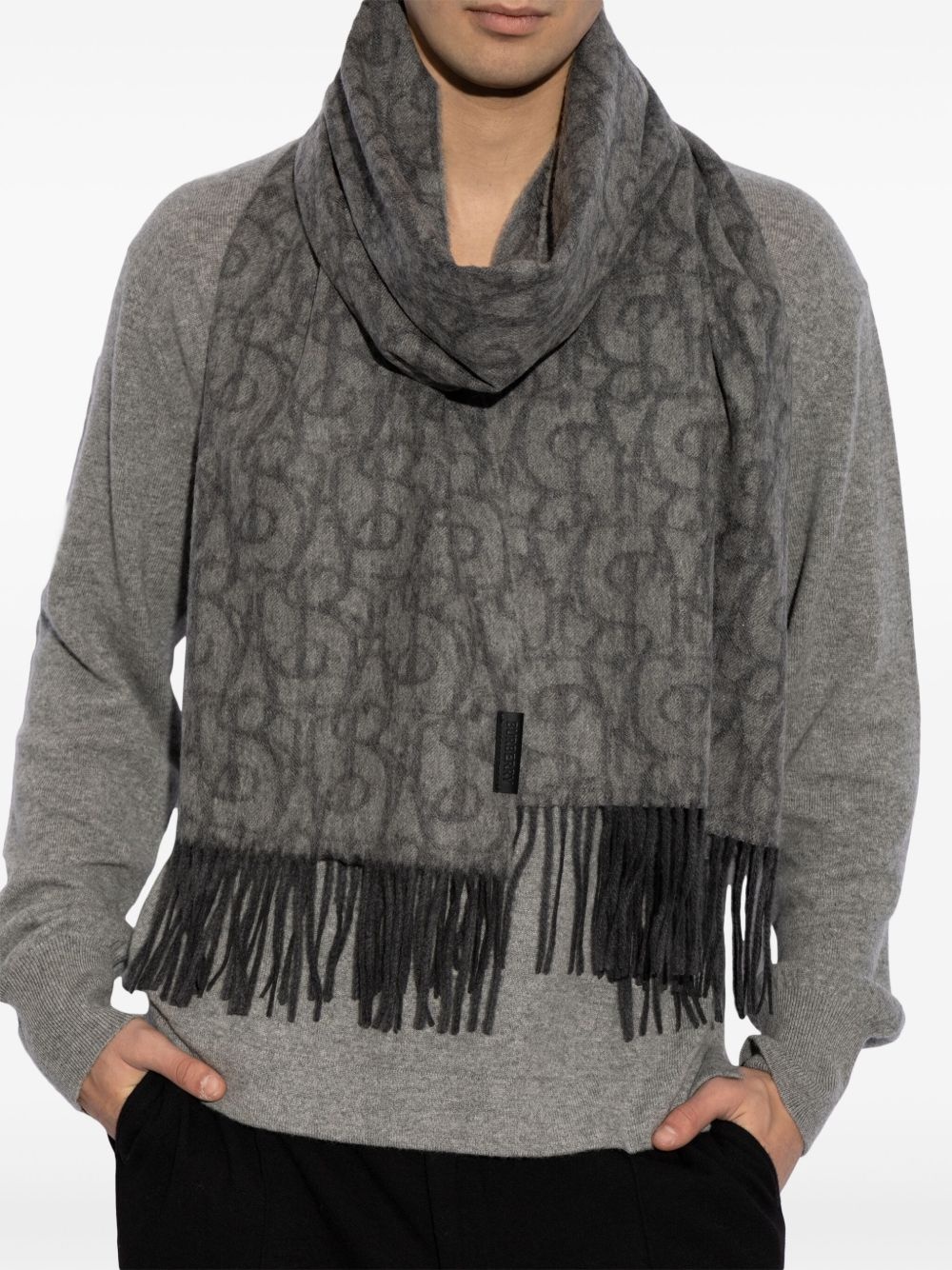 monogram scarf - 5