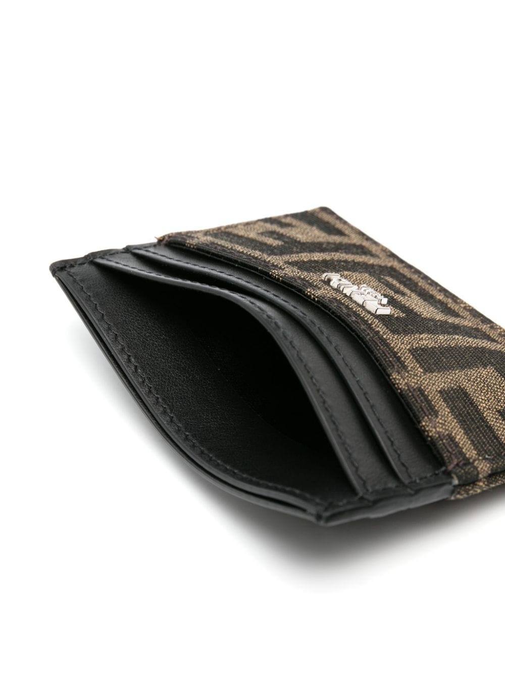 FF-jacquard leather card holder - 3