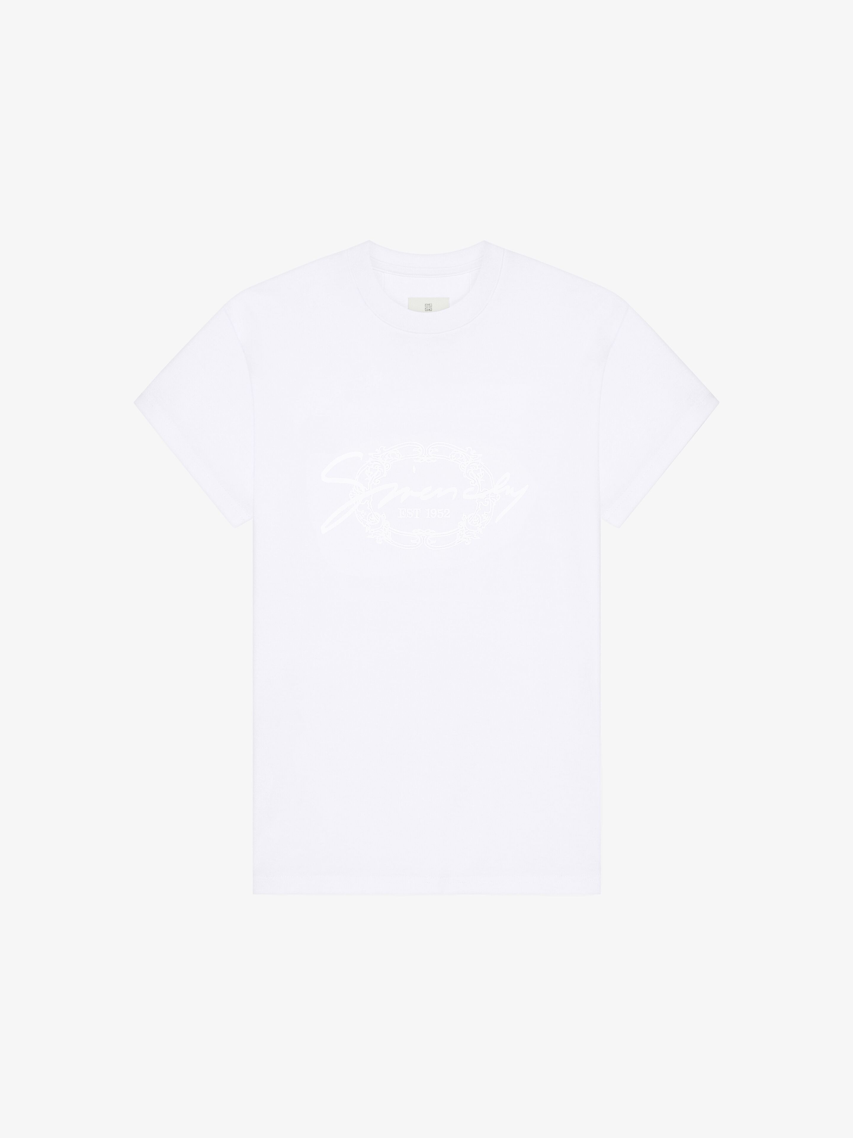 T-SHIRT IN COTTON WITH GIVENCHY MEDALLION - 4
