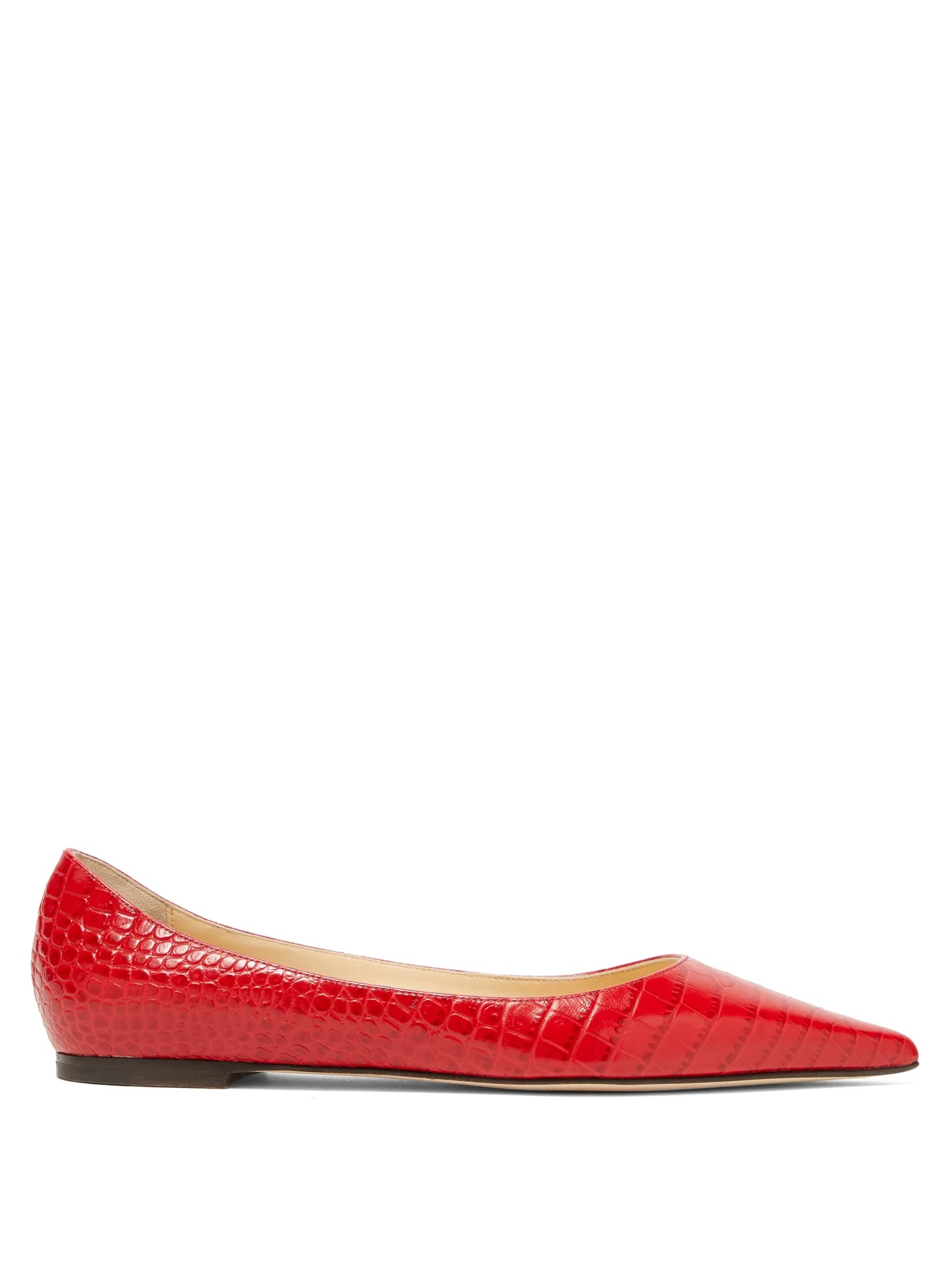 Love Flat crocodile-effect leather ballet flats - 1