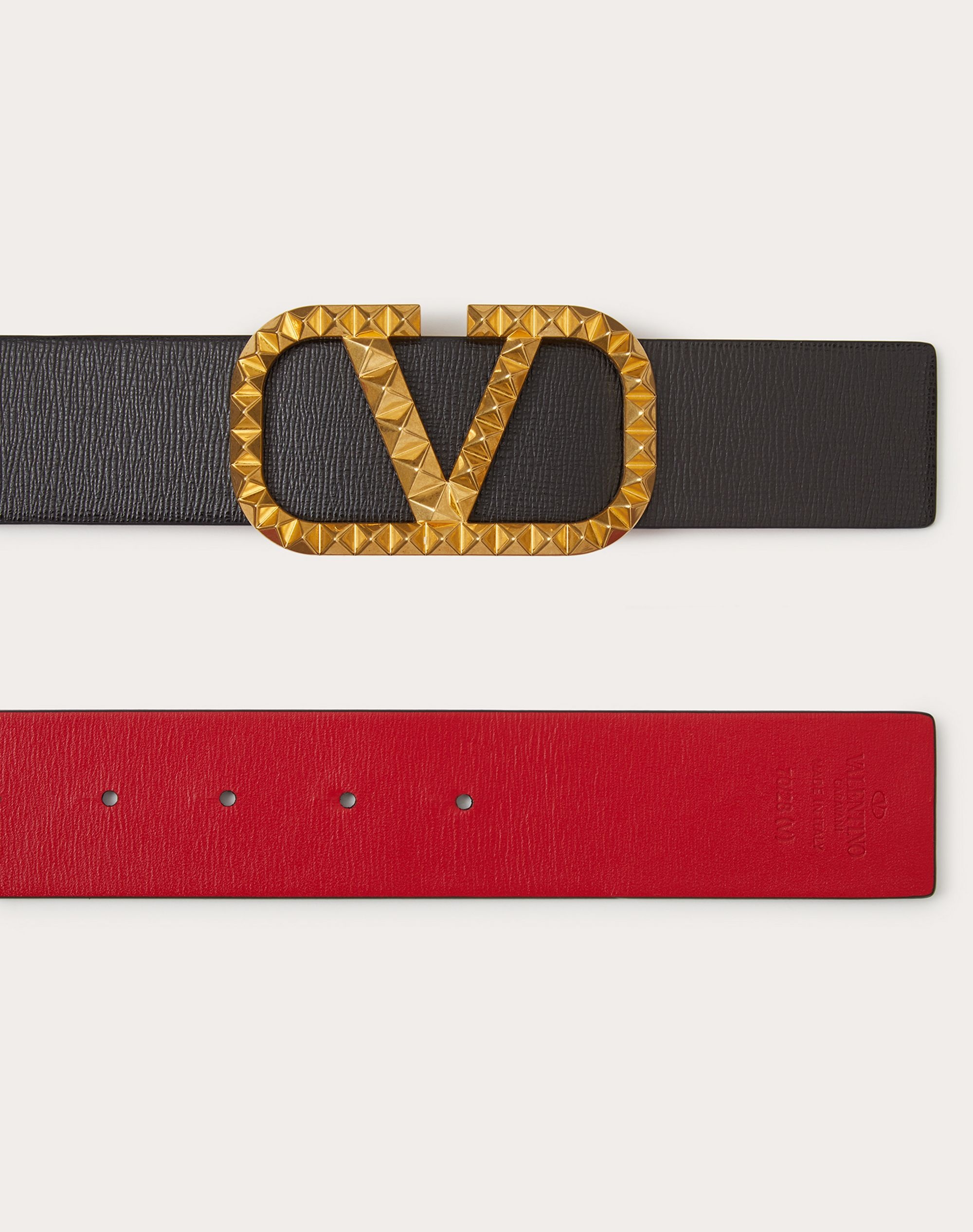 VLOGO SIGNATURE BELT IN GRAINY CALFSKIN 40 MM - 3