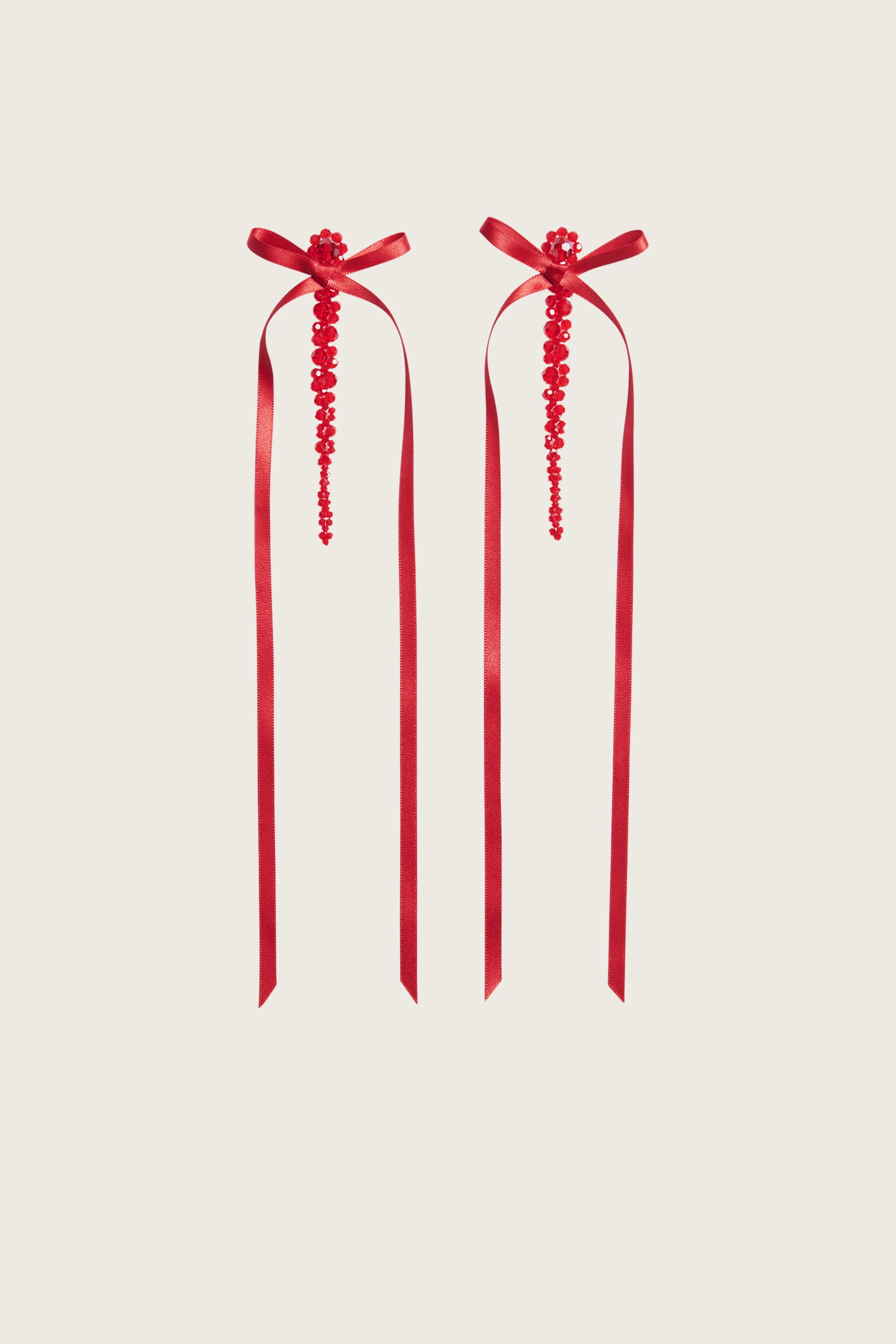 Bow Ribbon Drip Earrings - 1