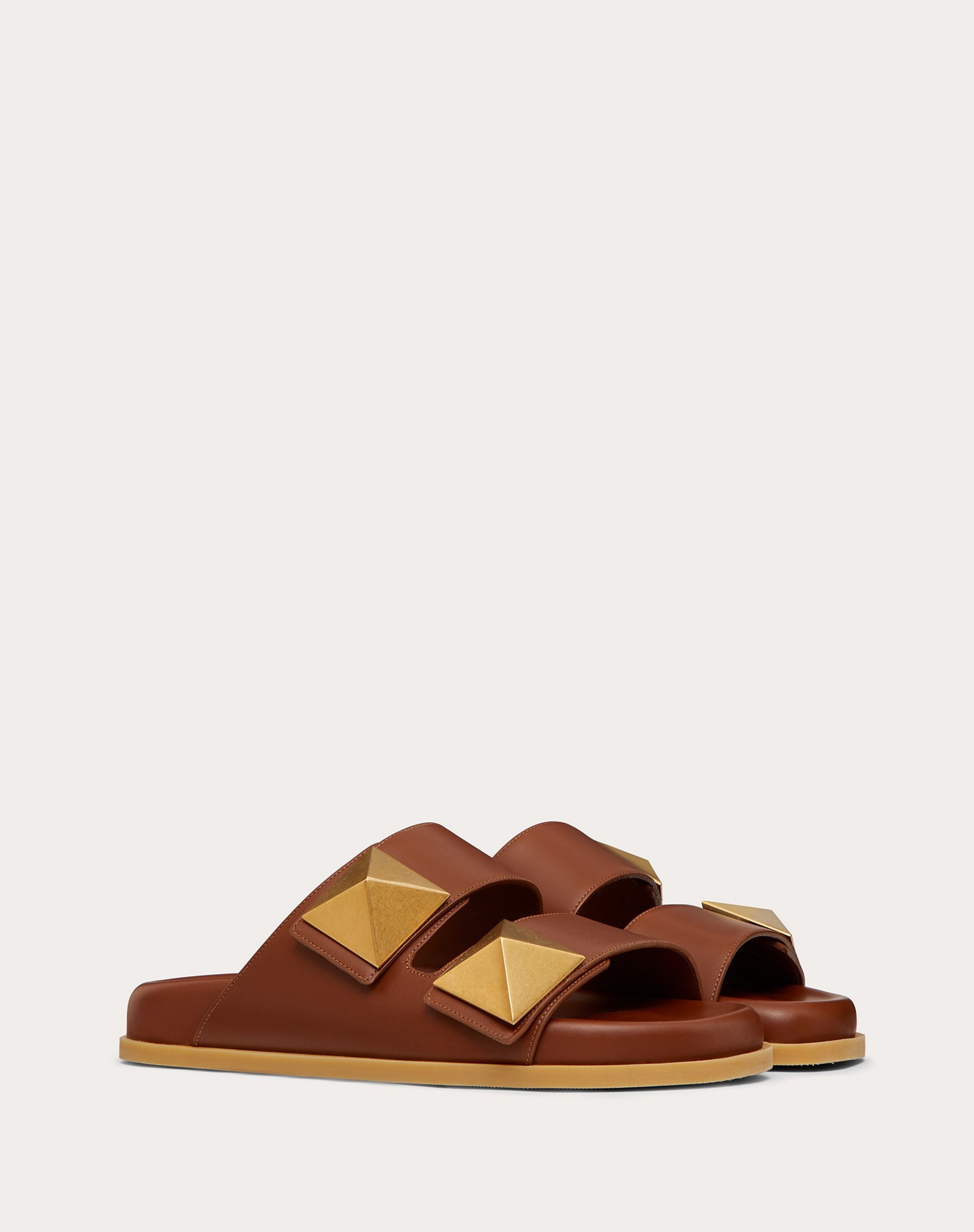 ONE STUD CALFSKIN SLIDE SANDAL - 2