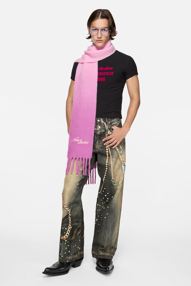 Acne Studios Alpaca scarf - Year of the Horse - Pink/lilac outlook