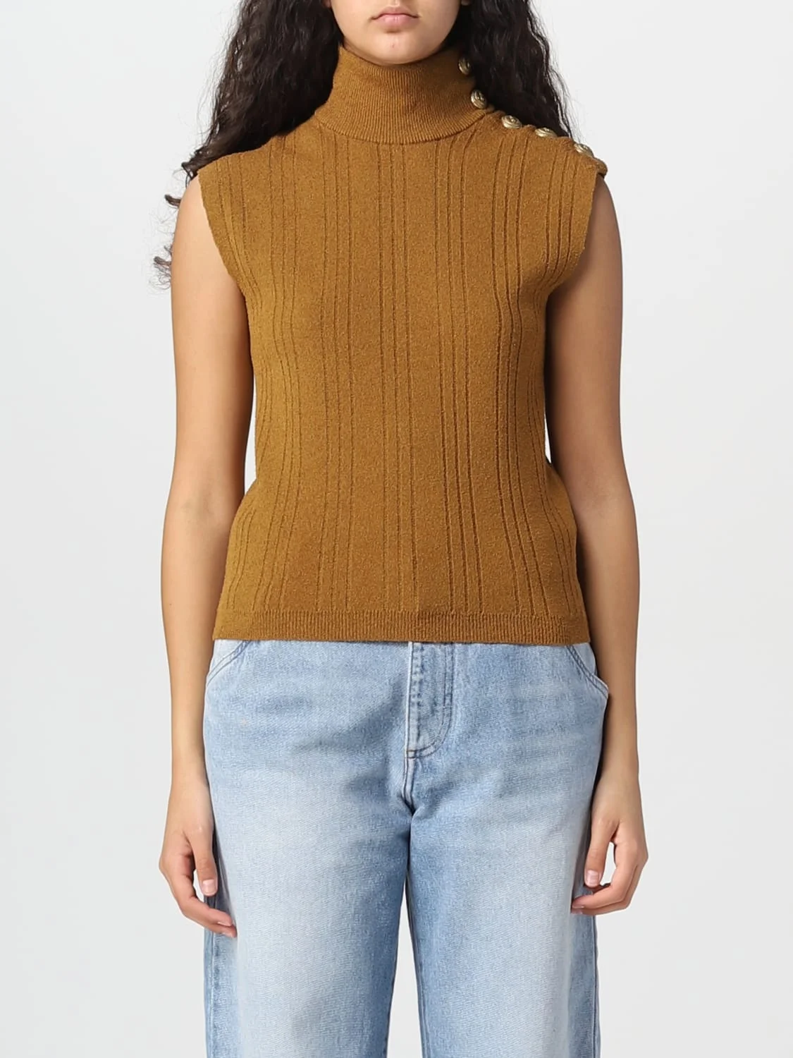 Balmain top in cotton blend - 1
