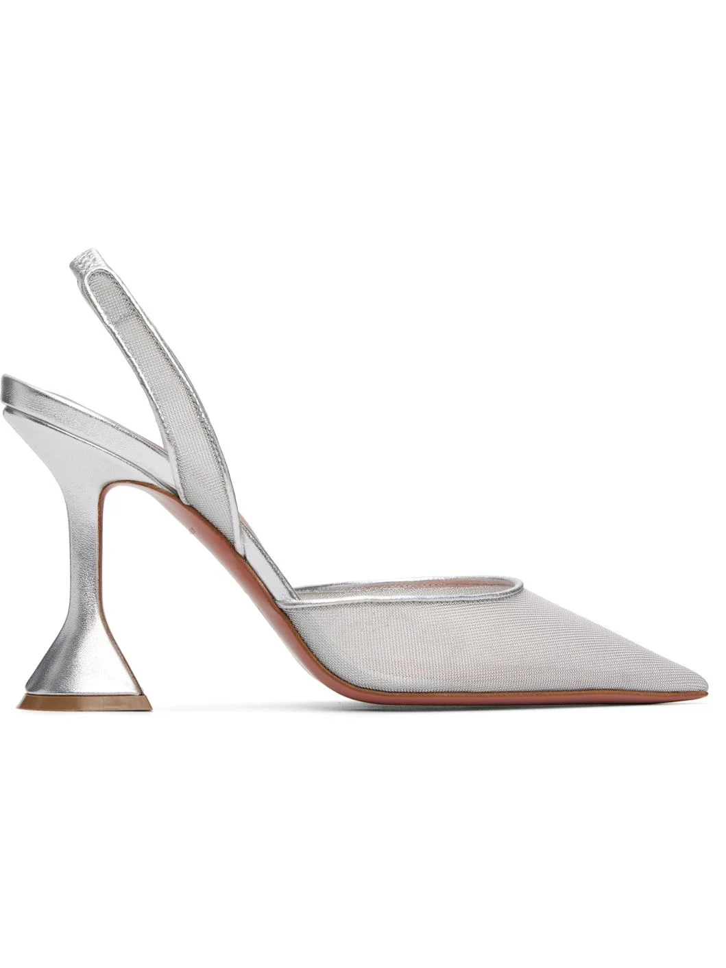 Silver Holli Mesh Sling 95 Heels - 1