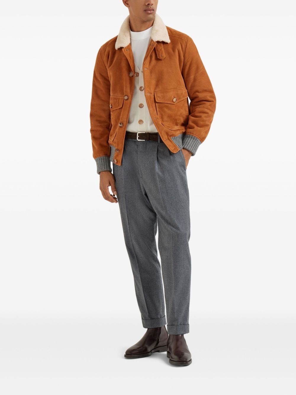 corduroy patch-pocket jacket - 2