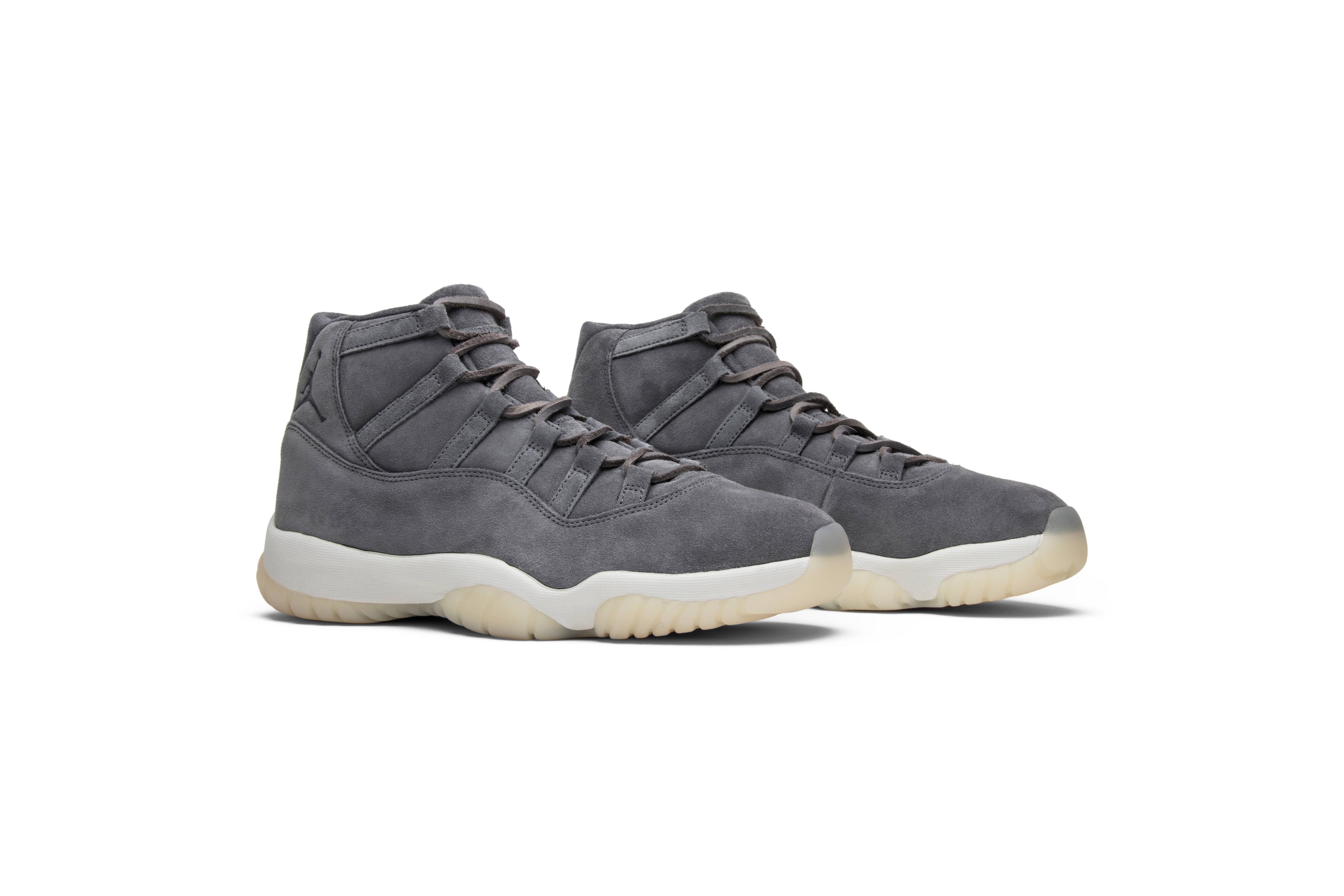 靴 NIKE AIR JORDAN 11 RETRO PREM GREY SUEDE Air Jordan 11 Retro PRM Grey Suede | Hypebeast
