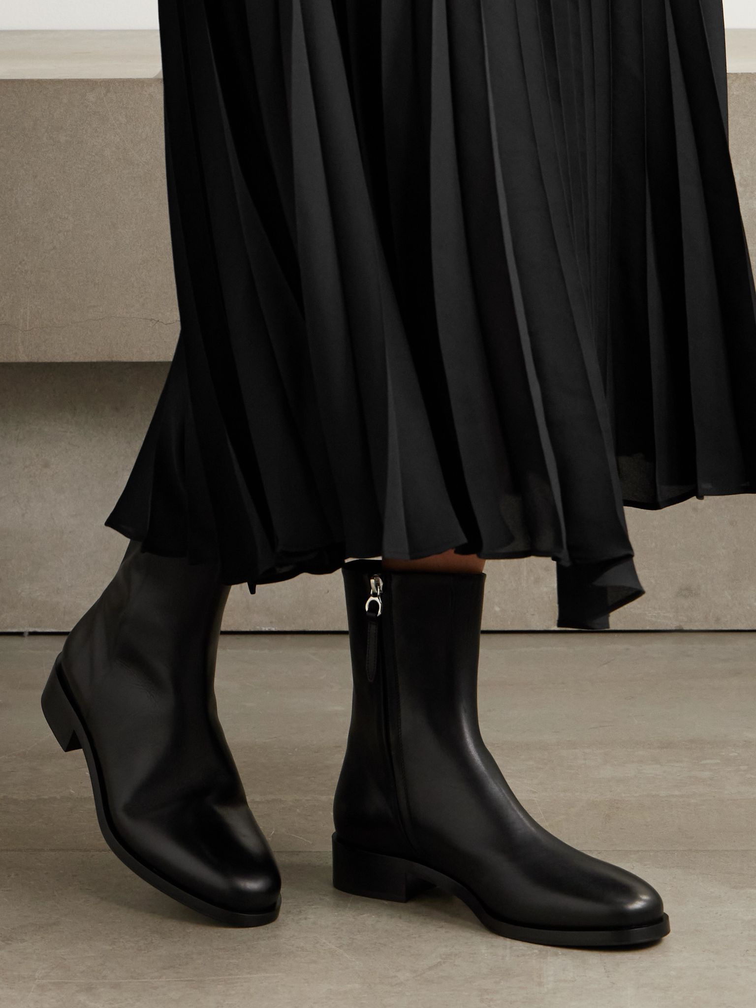 Vincent leather ankle boots Black - 2