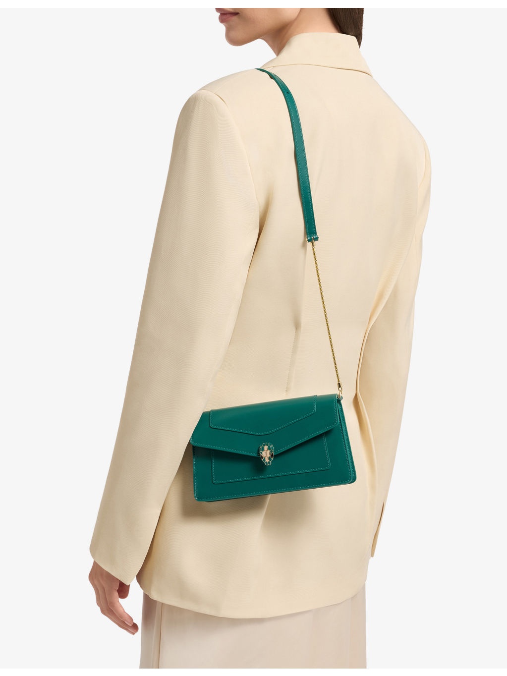 Serpenti Forever Chain Leather Pochette - 2