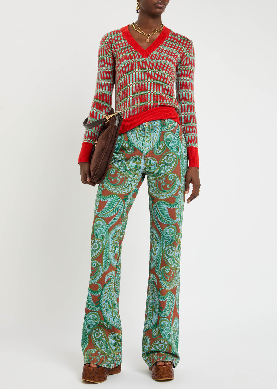 Etro Printed Flared-leg Jeans - 4