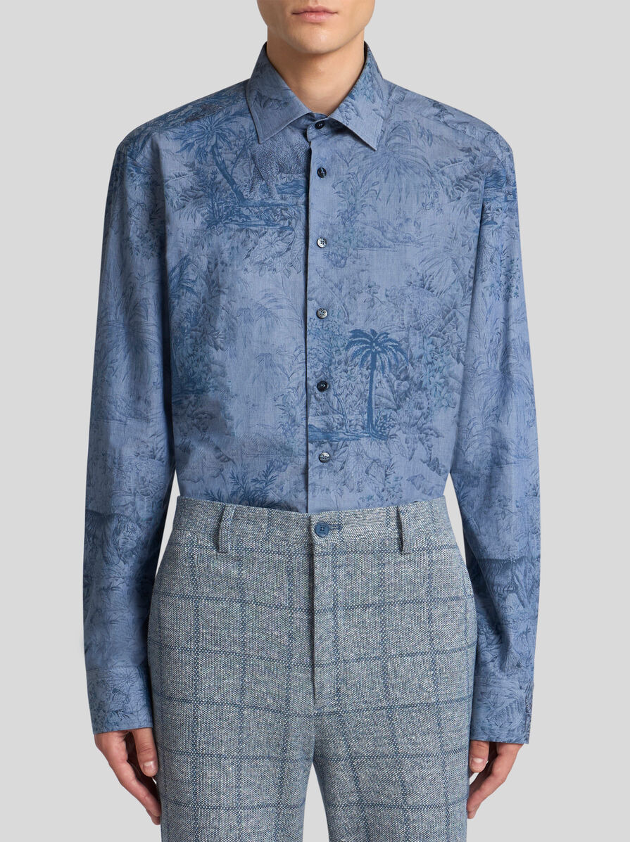 TONE-ON-TONE SAFARI-PRINT SHIRT - 2