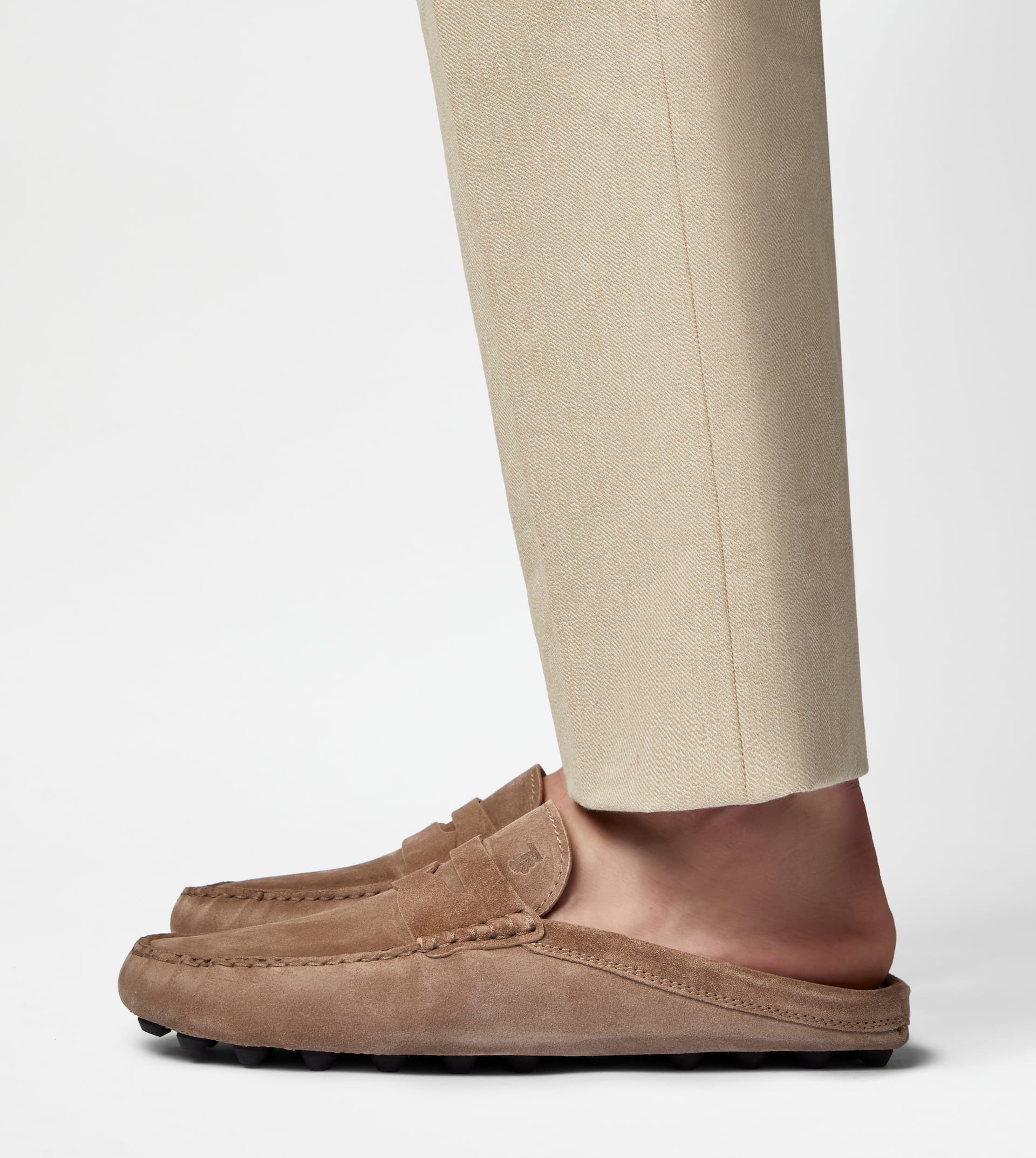 GOMMINO BUBBLE MULES IN SUEDE - BEIGE, BLACK - 5