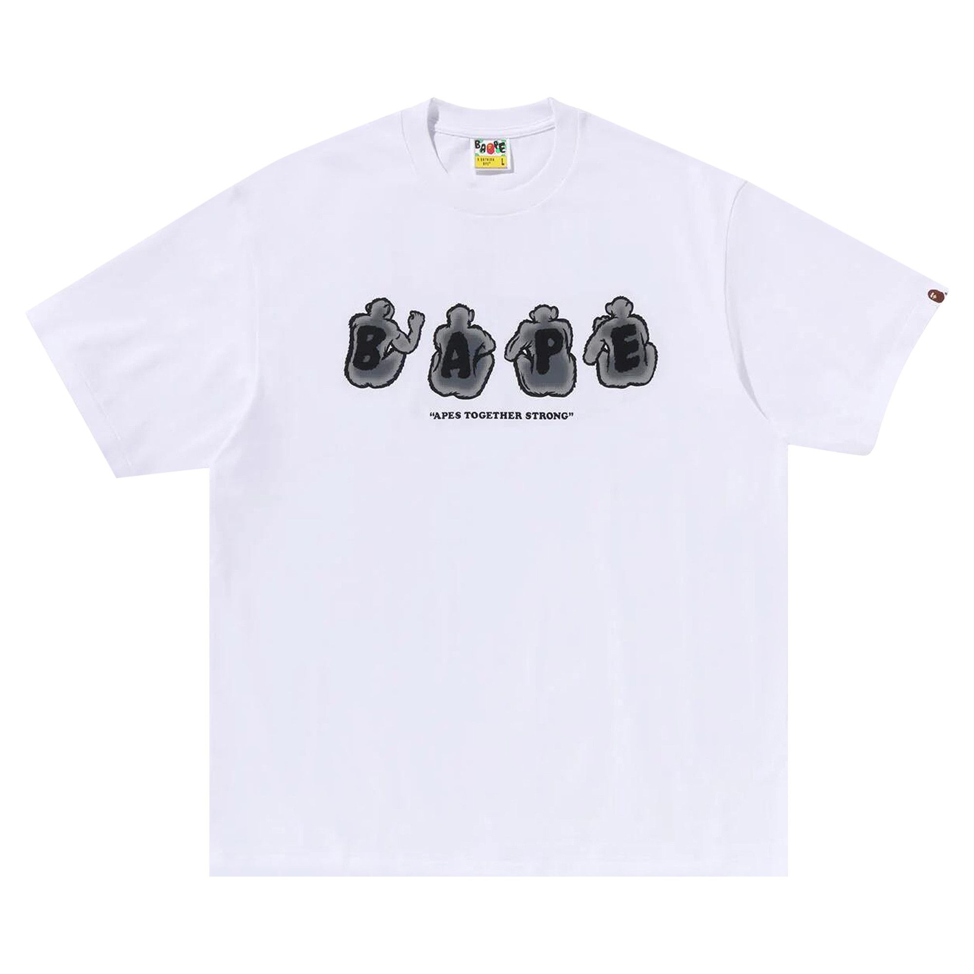 BAPE Stone Ape Character Relaxed Fit Tee 'White' - 1