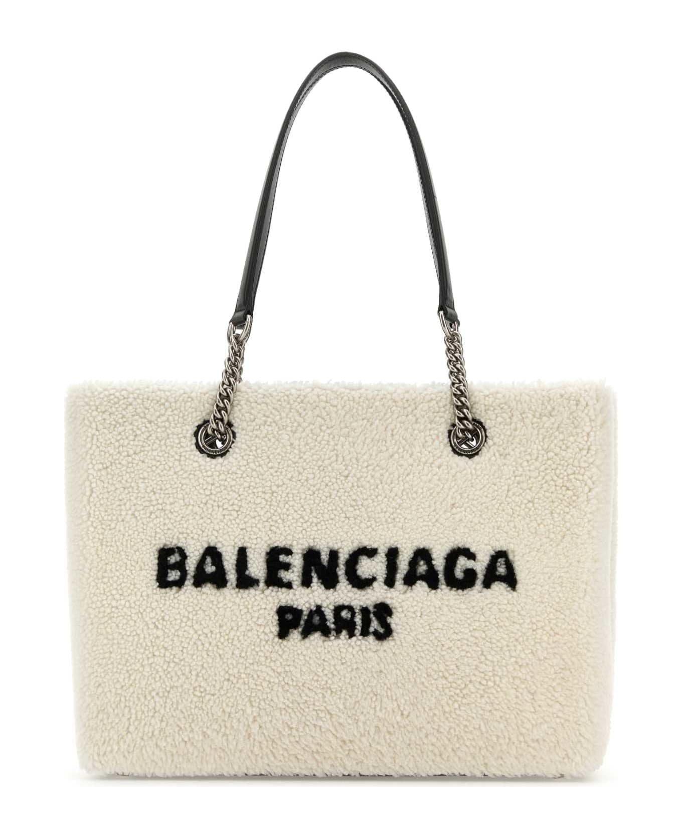 White Shearling Duty Free M Handbag - 1