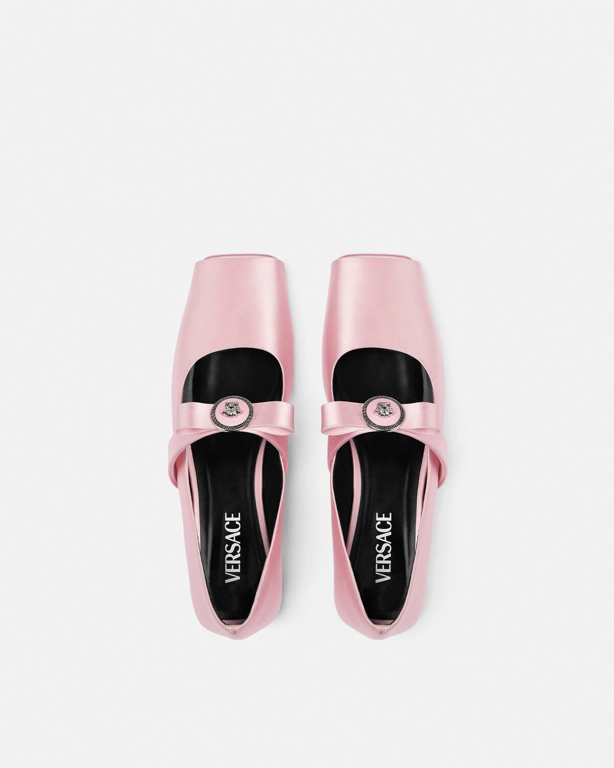 Gianni Ribbon Open Satin Ballerinas - 4