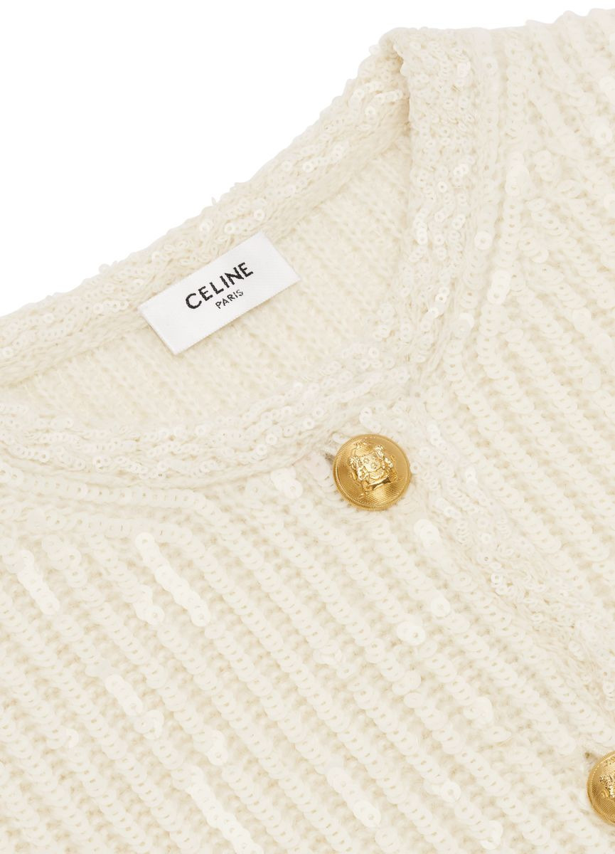 Embroidered cardigan jacket in ribbed mohair - 3
