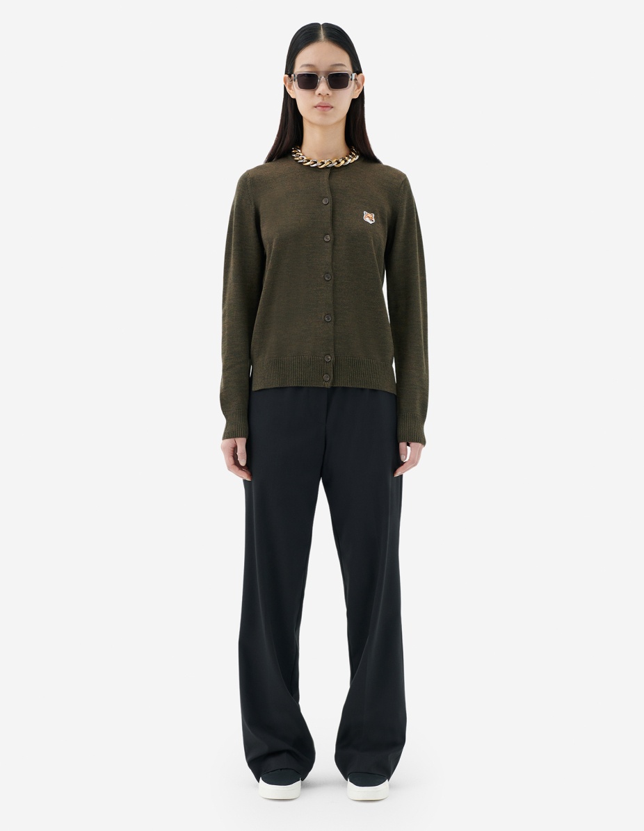 FOX HEAD PATCH ADJUSTED R-NECK CARDIGAN - 2