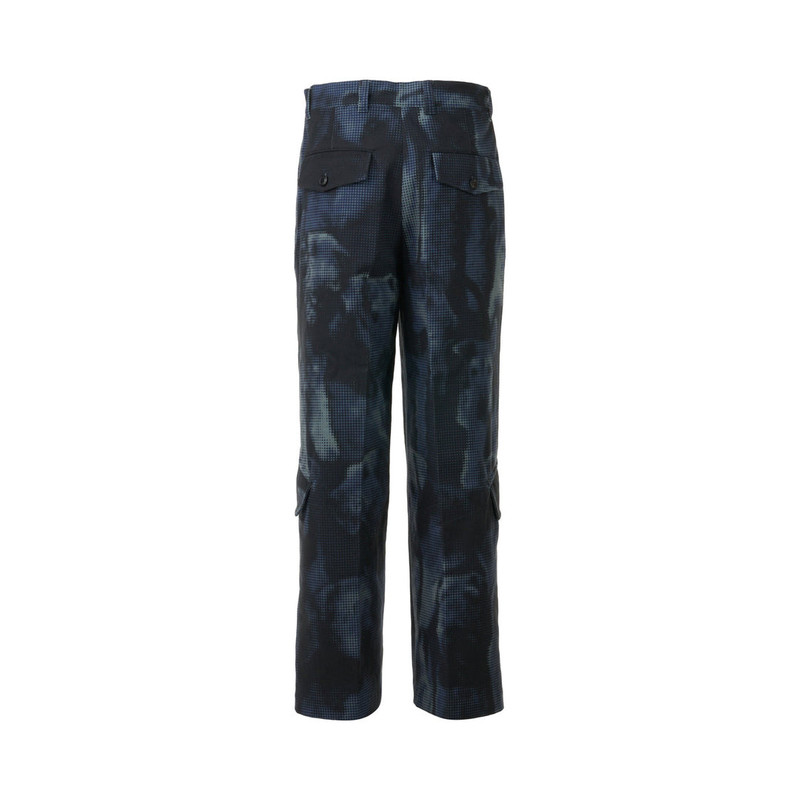 Dries Van Noten Overdyed Printed Cotton Drill Pants outlook