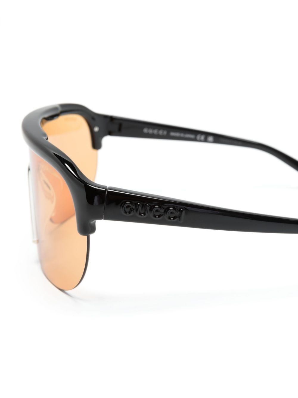 half-rimless shield-frame sunglasses - 3