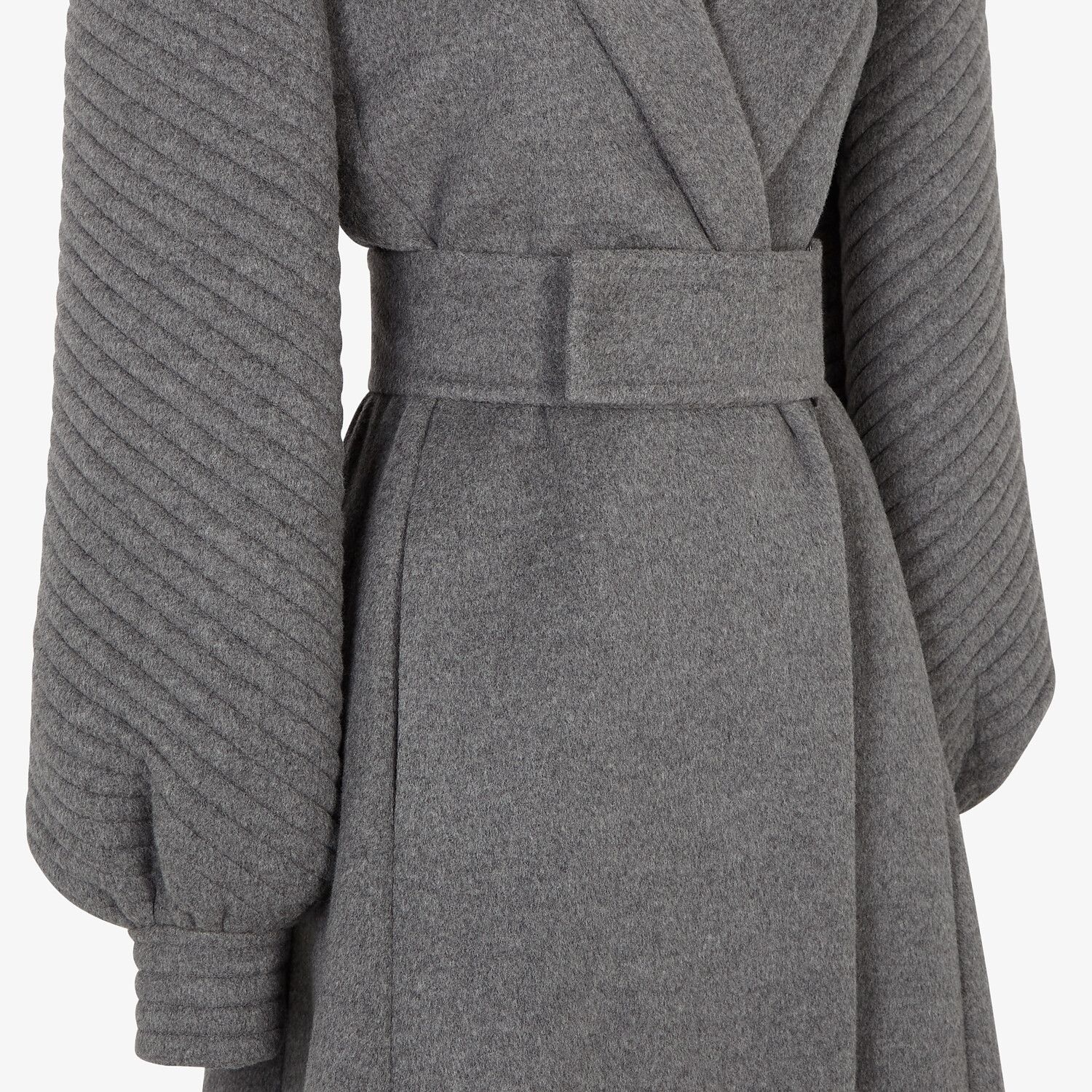 Gray double-sided cashmere coat - 3