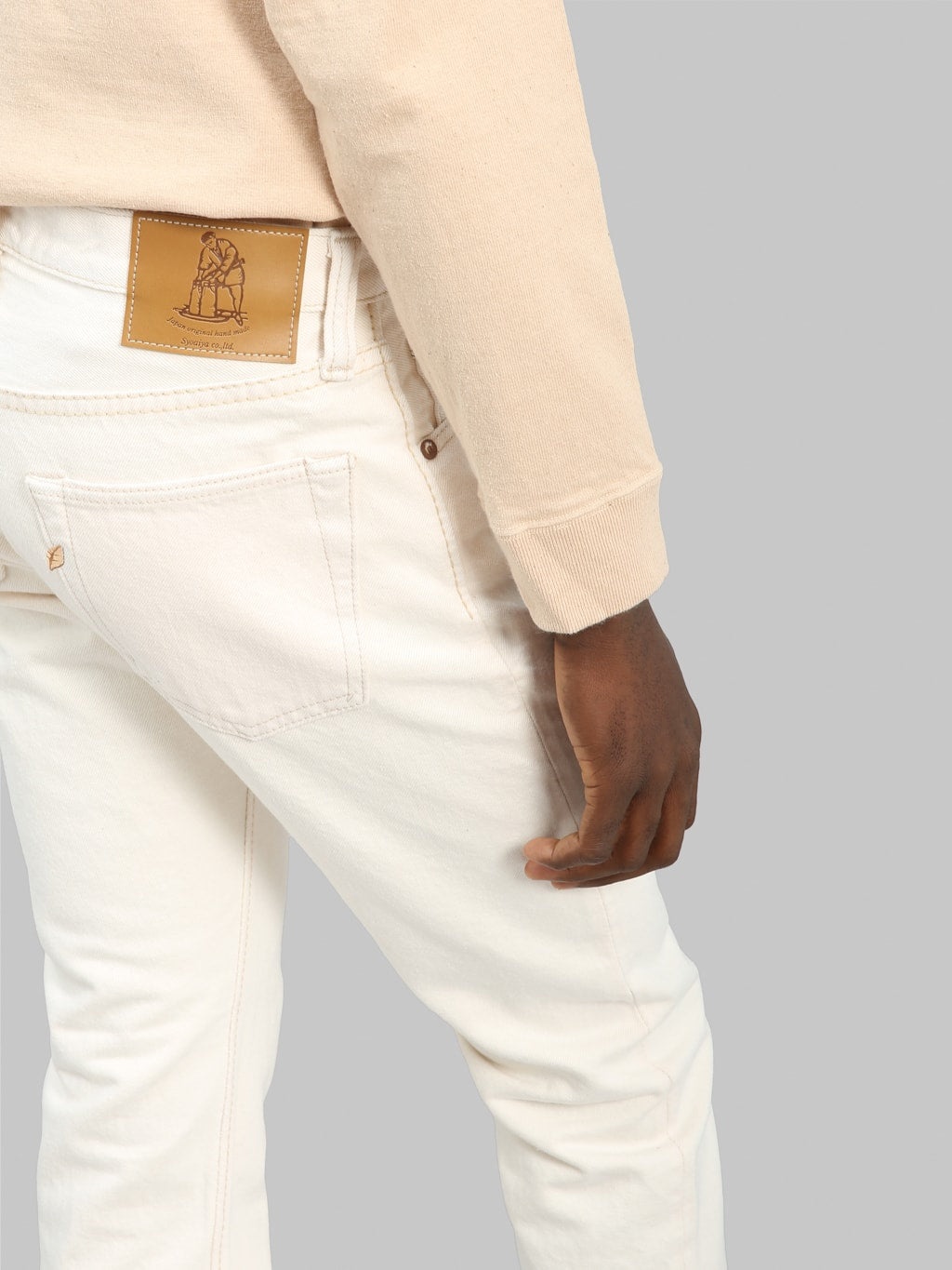 Pure Blue Japan 1172-2 14oz Ecru Denim Relaxed Tapered Jeans - 8