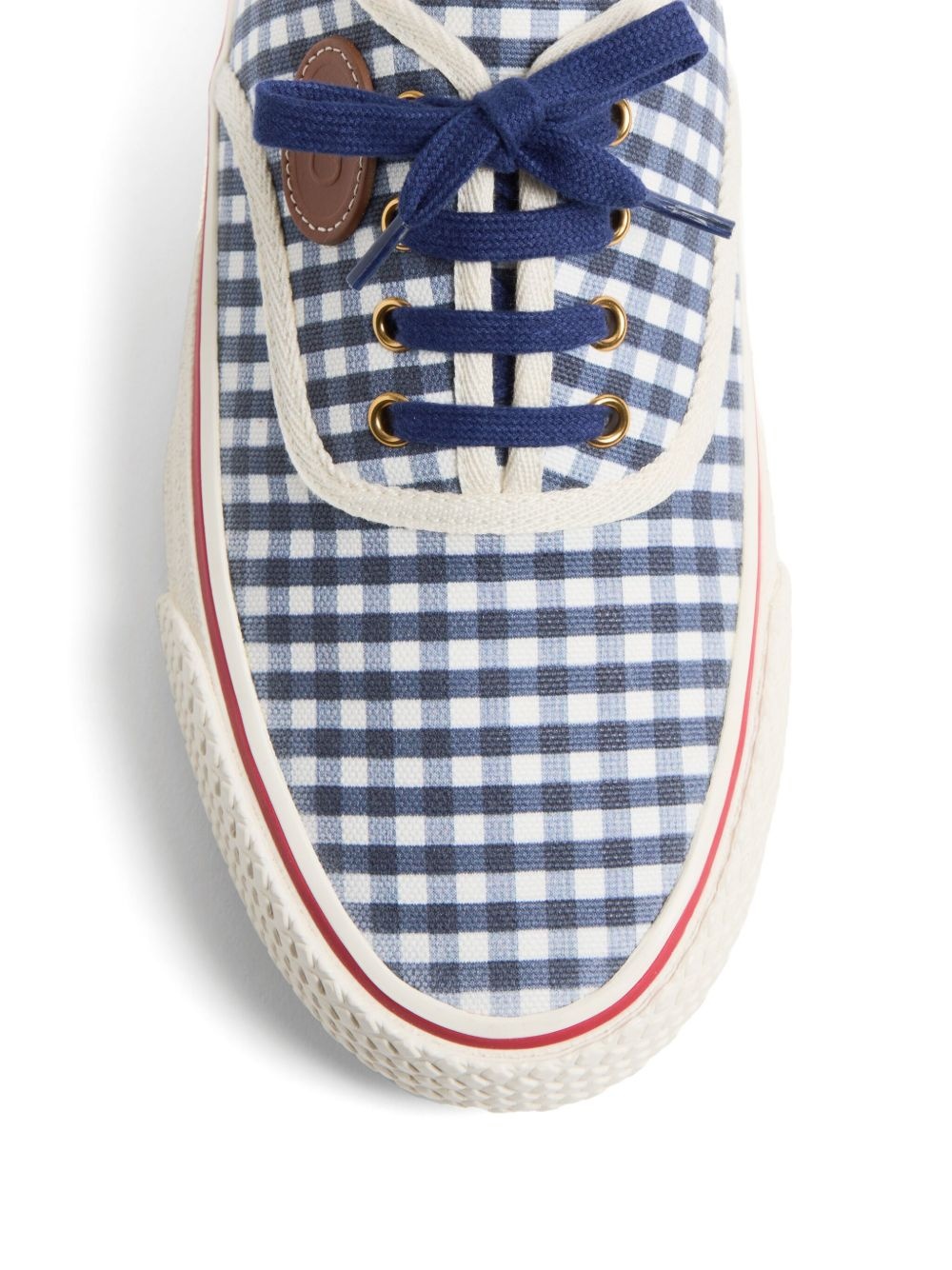 gingham-check sneakers - 6