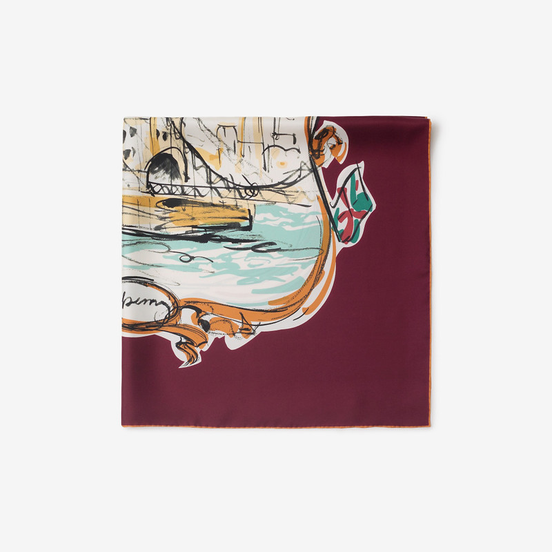 Burberry Tower Bridge Silk Scarf outlook