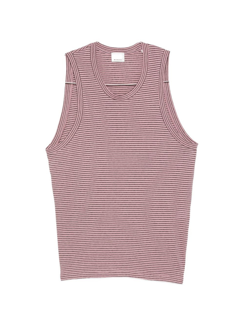 striped sleeveless T-shirt 1
