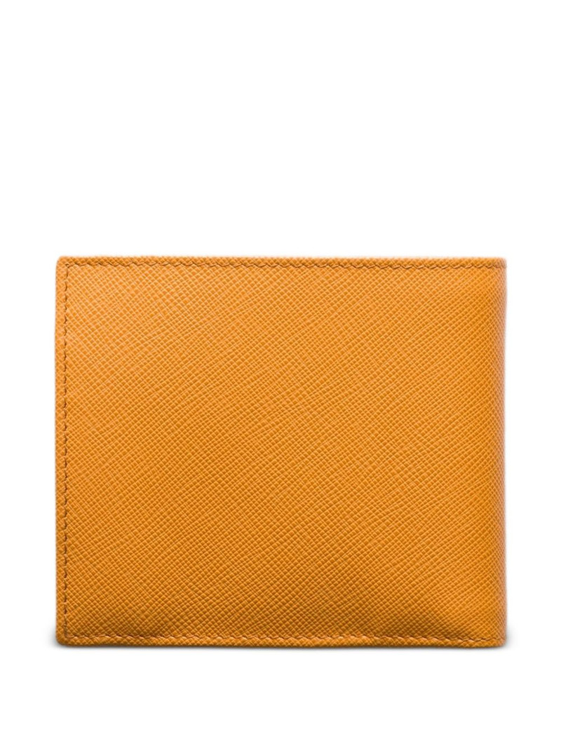 Prada triangle logo saffiano leather wallet outlook