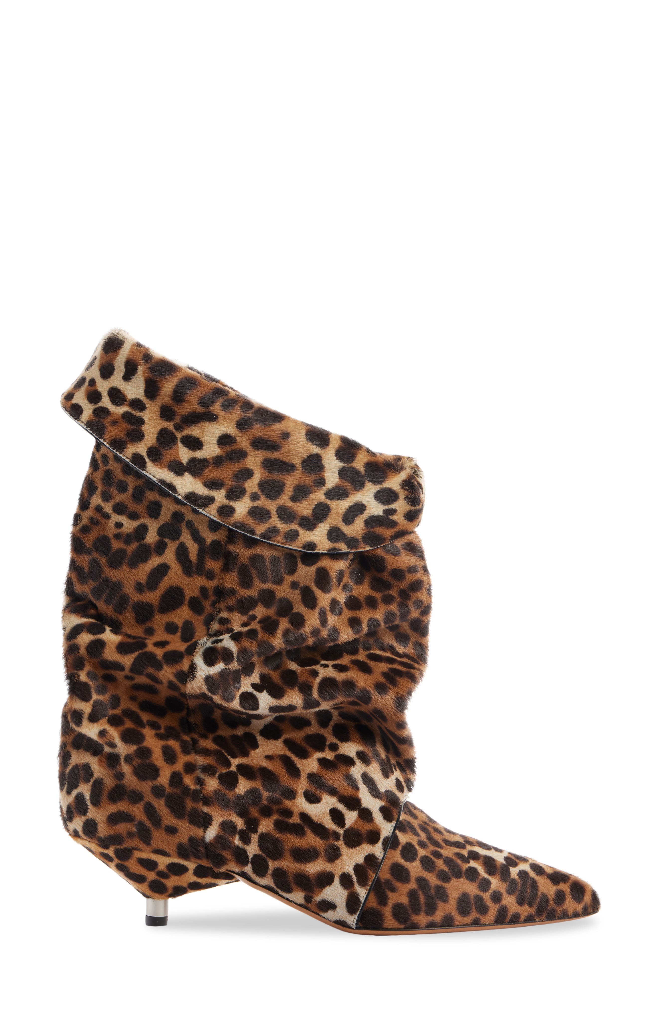 Isabel Marant Edrik Leopard Print Kitten Heel Calf Hair Bootie at Nordstrom - 3
