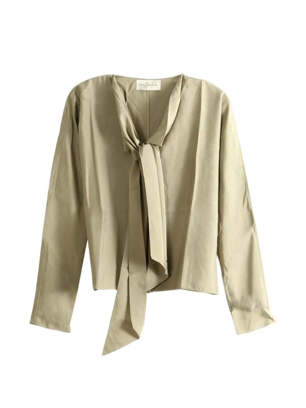 Causa pussy-bow button-down blouse - 1