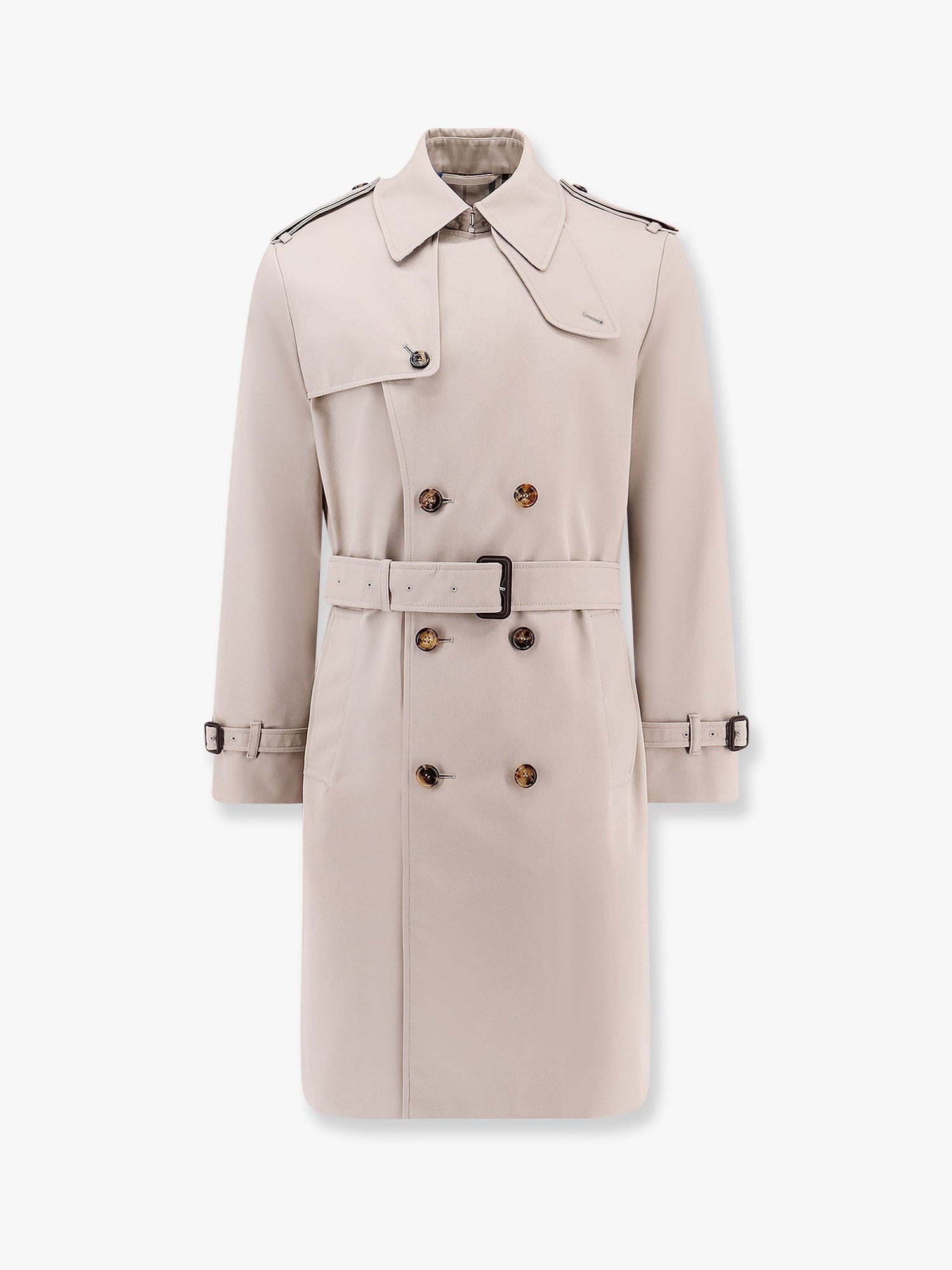 Burberry Cotton Blend Trench With Check Lining - 1