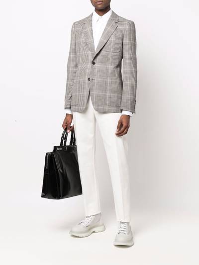 Alexander McQueen checked single-breasted blazer outlook