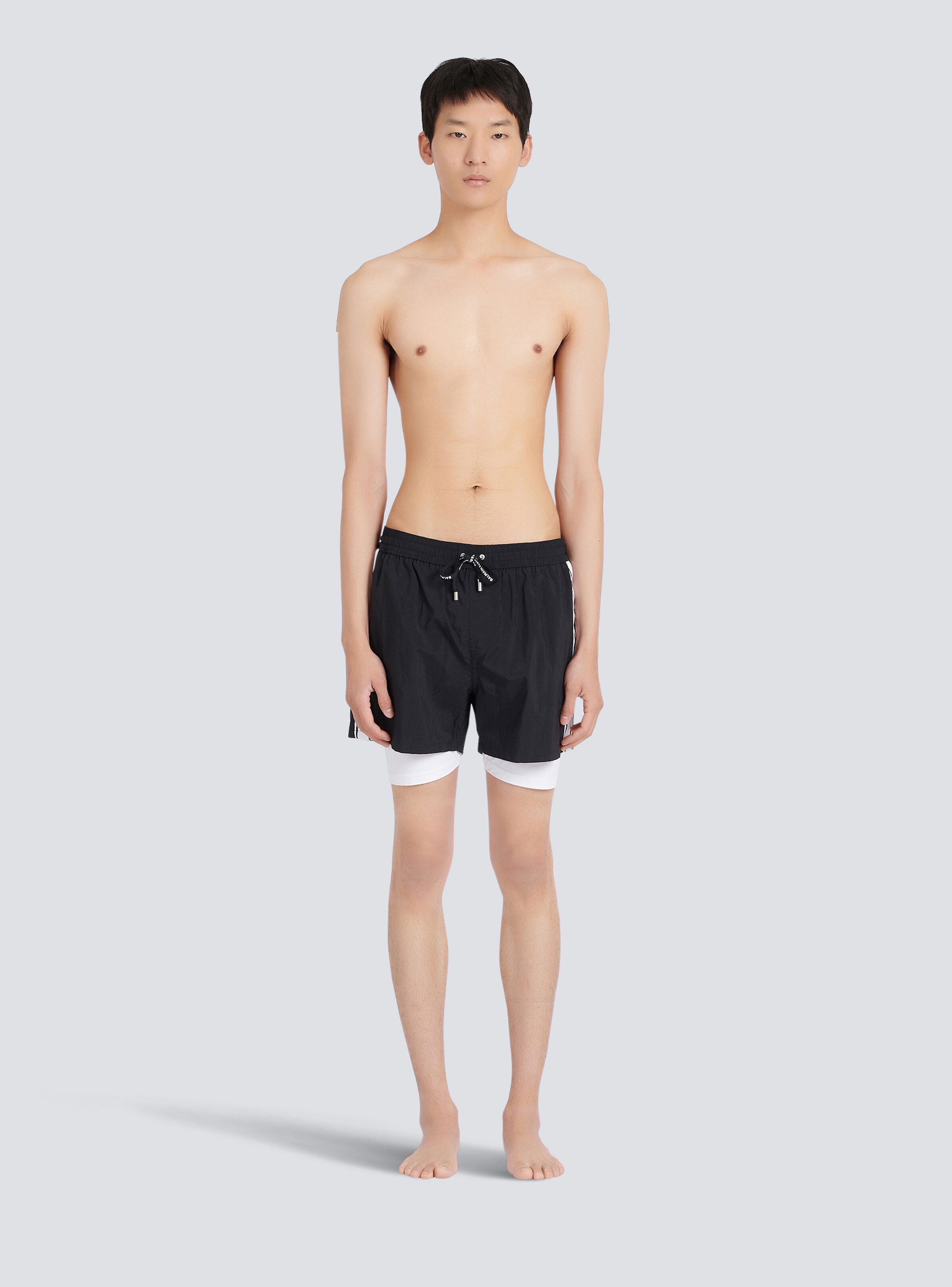 Balmain logo swim shorts - 3