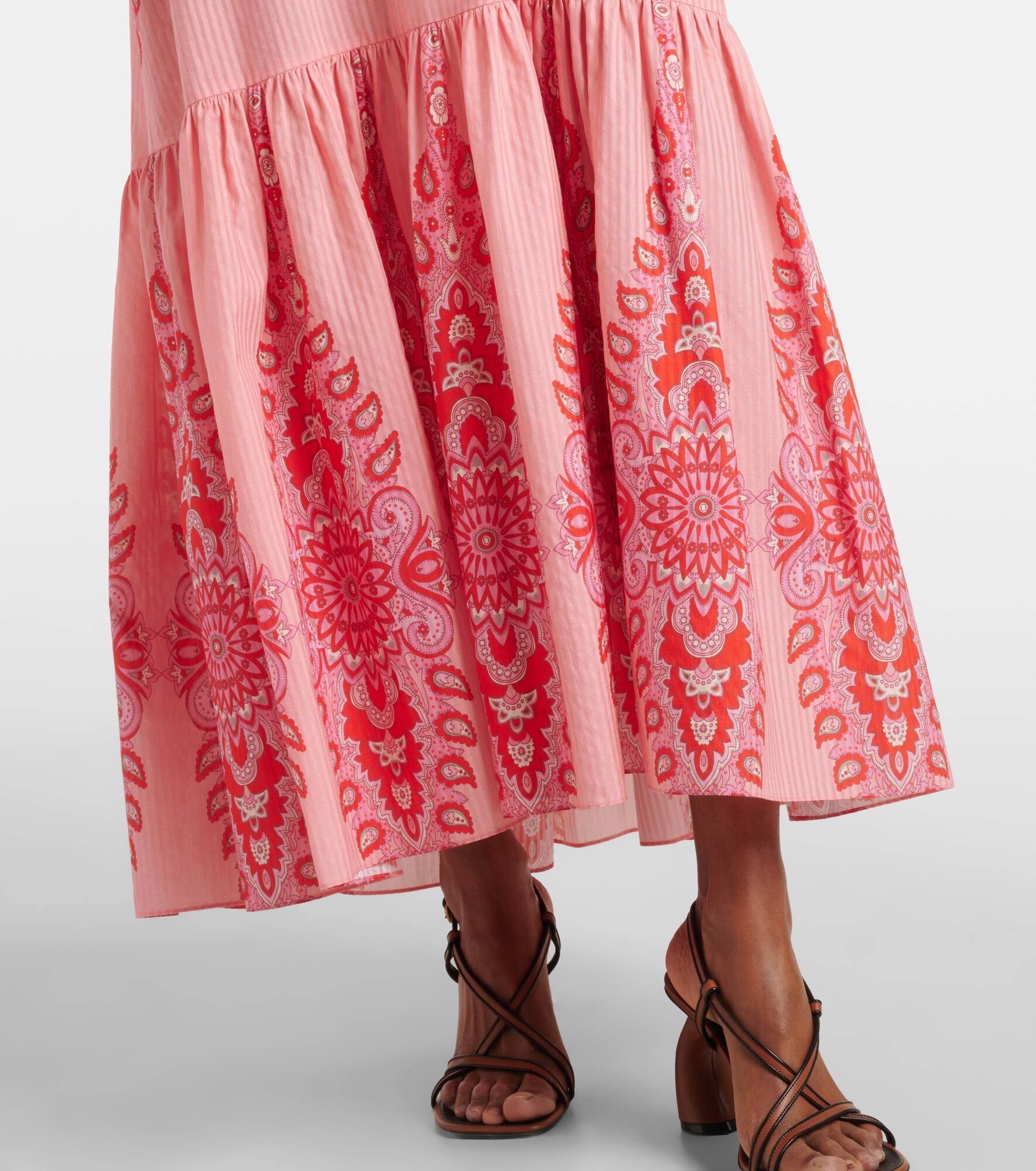 Printed cotton and silk maxi dress - 5
