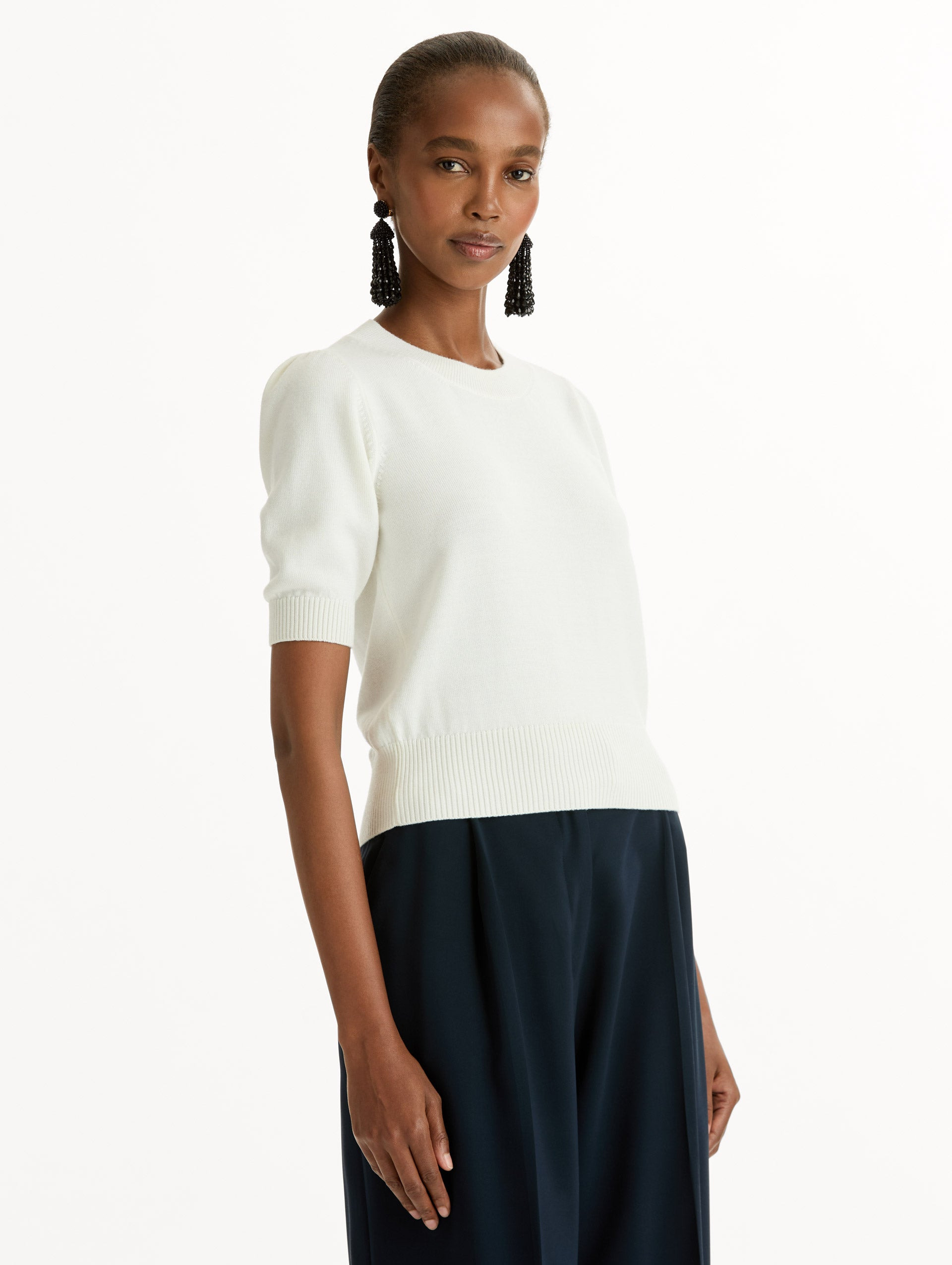 SHORT SLEEVE WOOL PULLOVER - 5