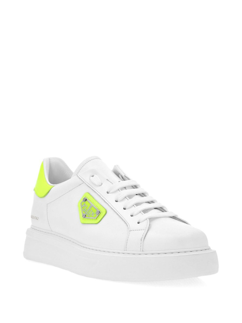 PHILIPP PLEIN logo-plaque leather sneakers outlook