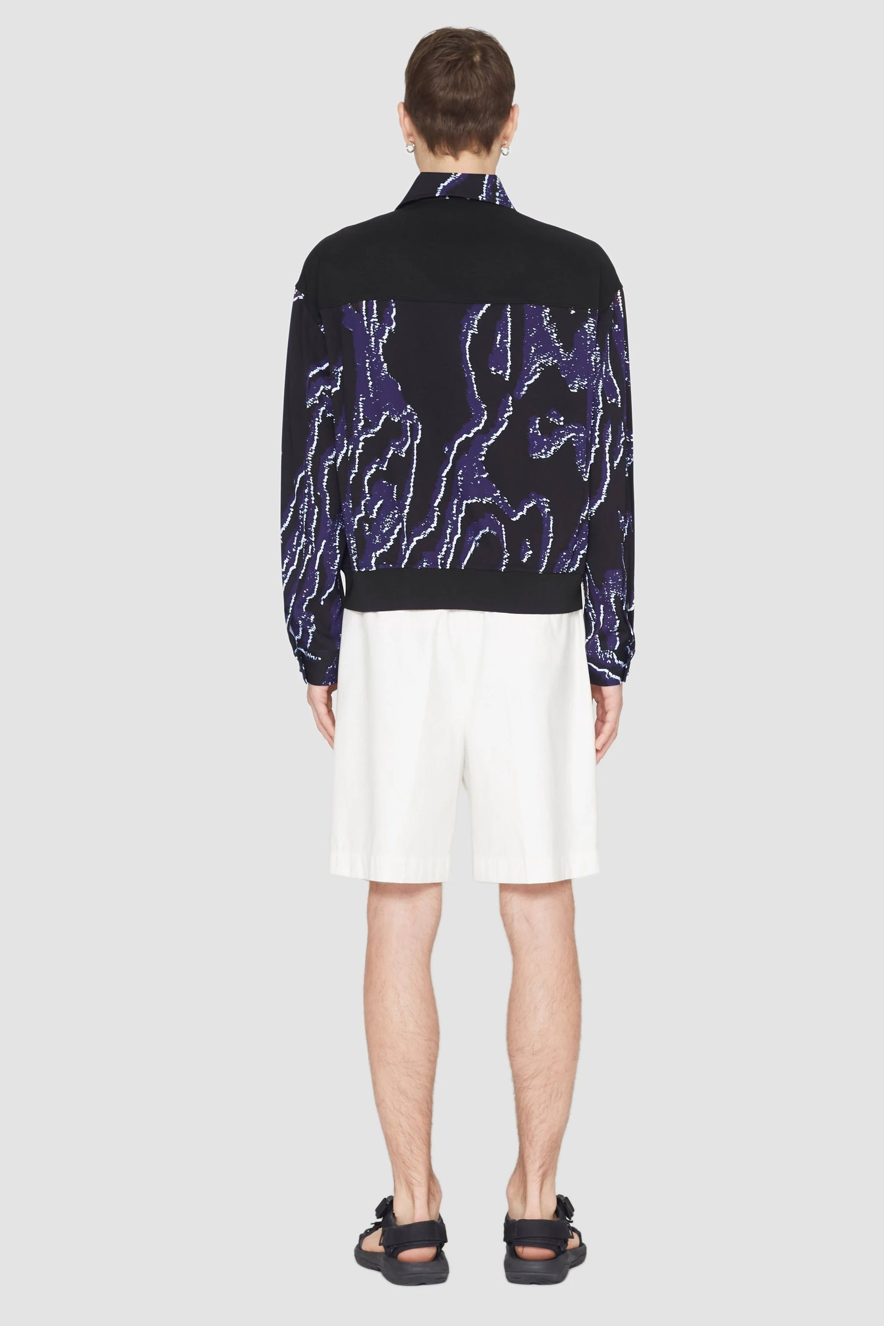 Printed Zip-Front Bowler Jacket - 4