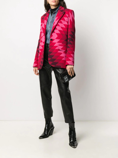 Palm Angels geometric pattern blazer outlook