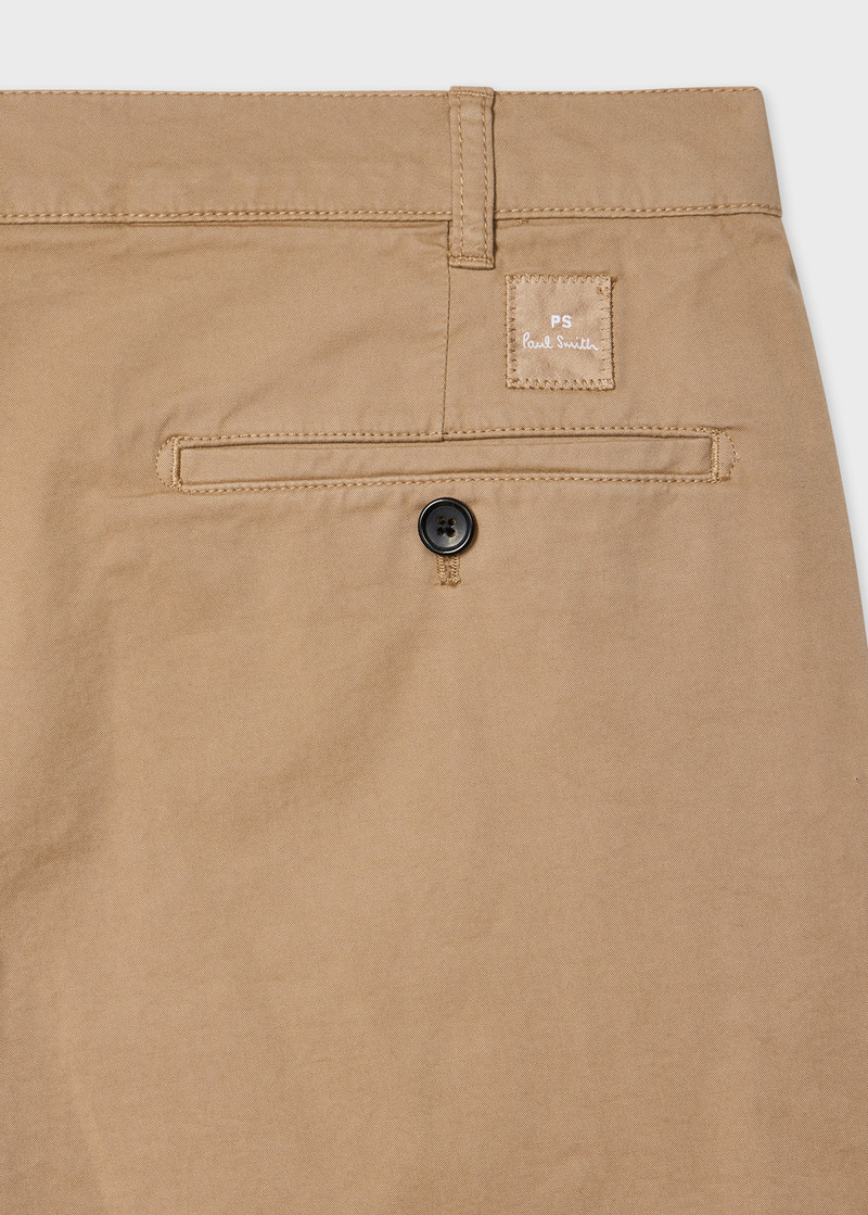 Paul Smith Light Tan Organic Cotton-Twill Shorts outlook