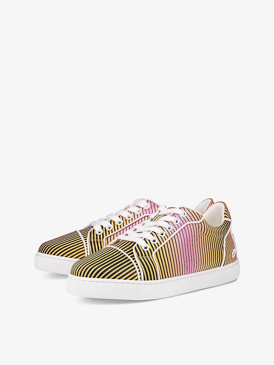 Fun Vieira Orlato brand-embellished leather low-top trainers - 3