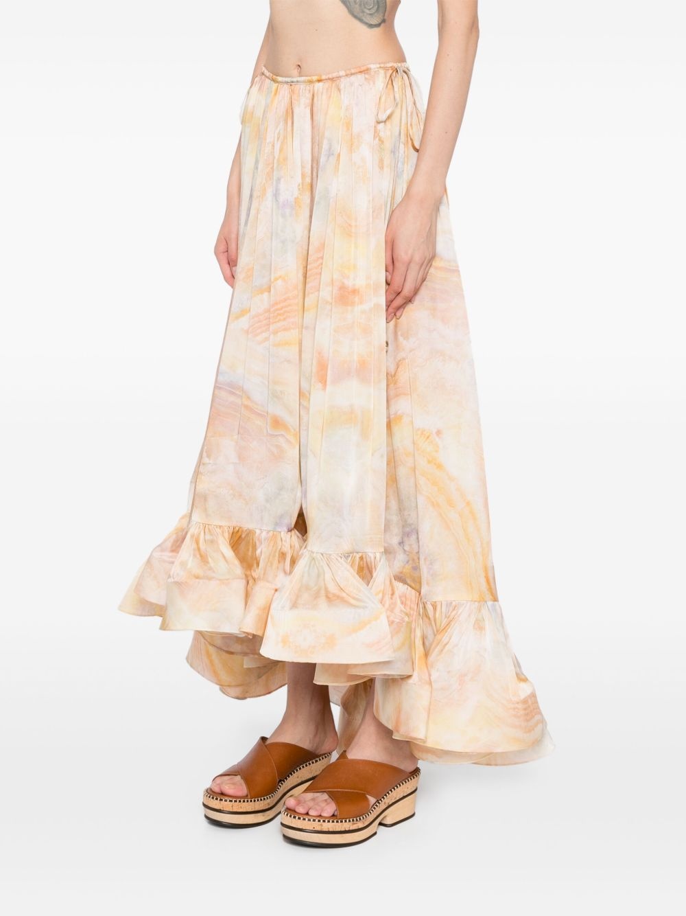 Flounce maxi skirt - 3
