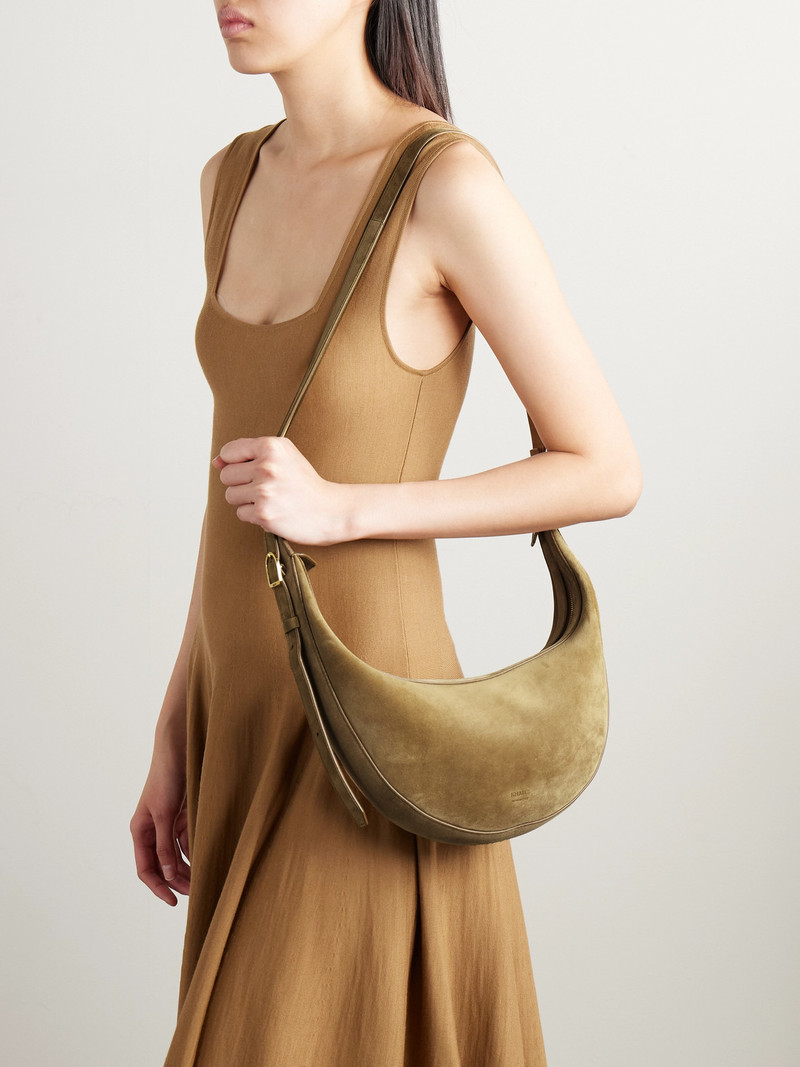 KHAITE Augustina Small Suede Shoulder Bag outlook