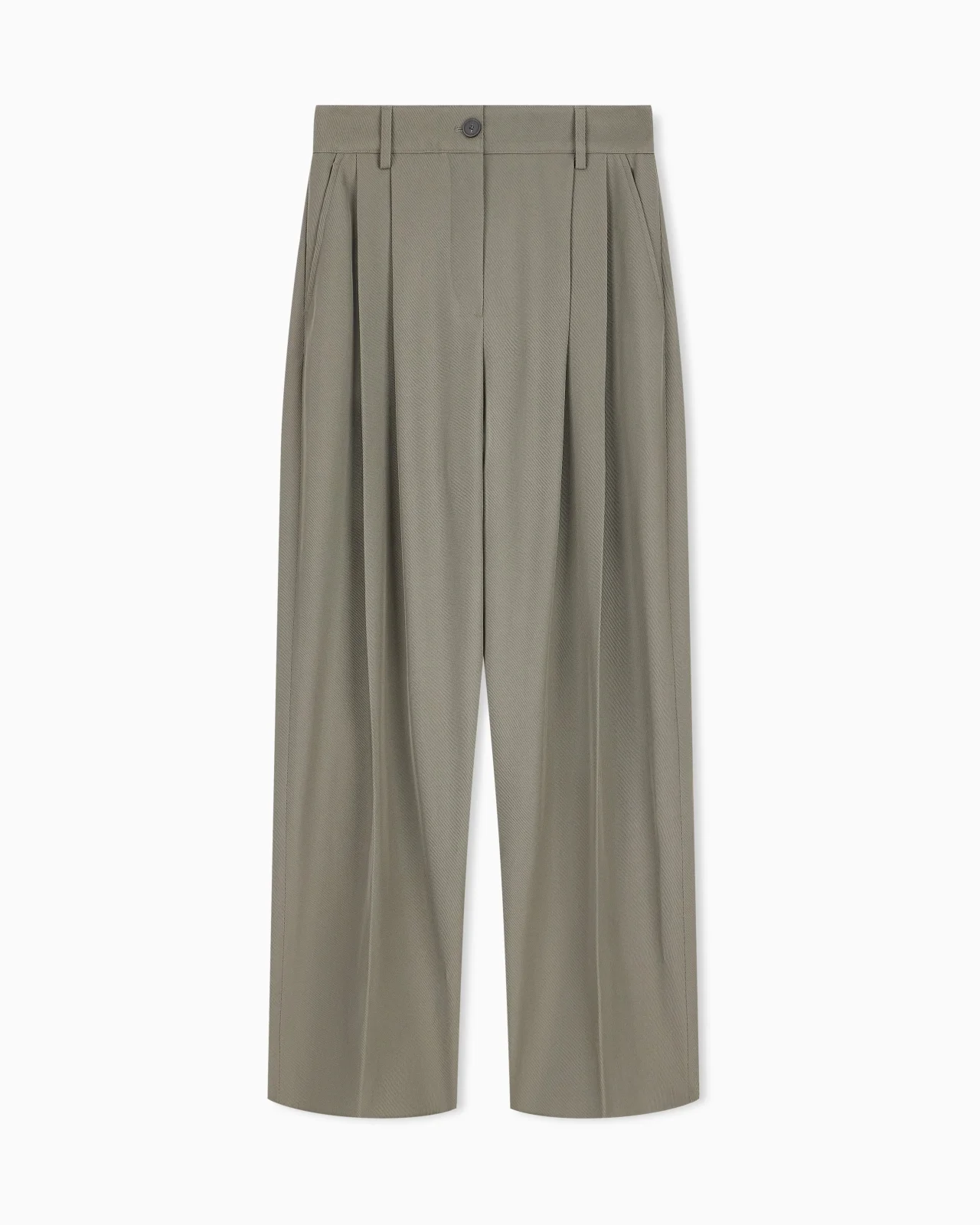 STRETCH TECH GABARDINE TROUSERS WITH PLEATS - 1