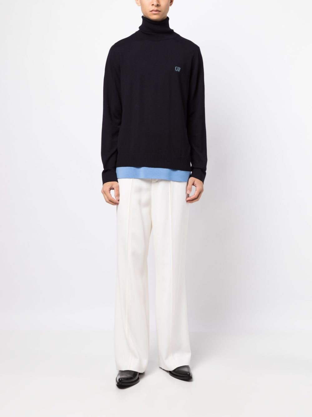 embroidered-logo long-sleeve sweatshirt - 2