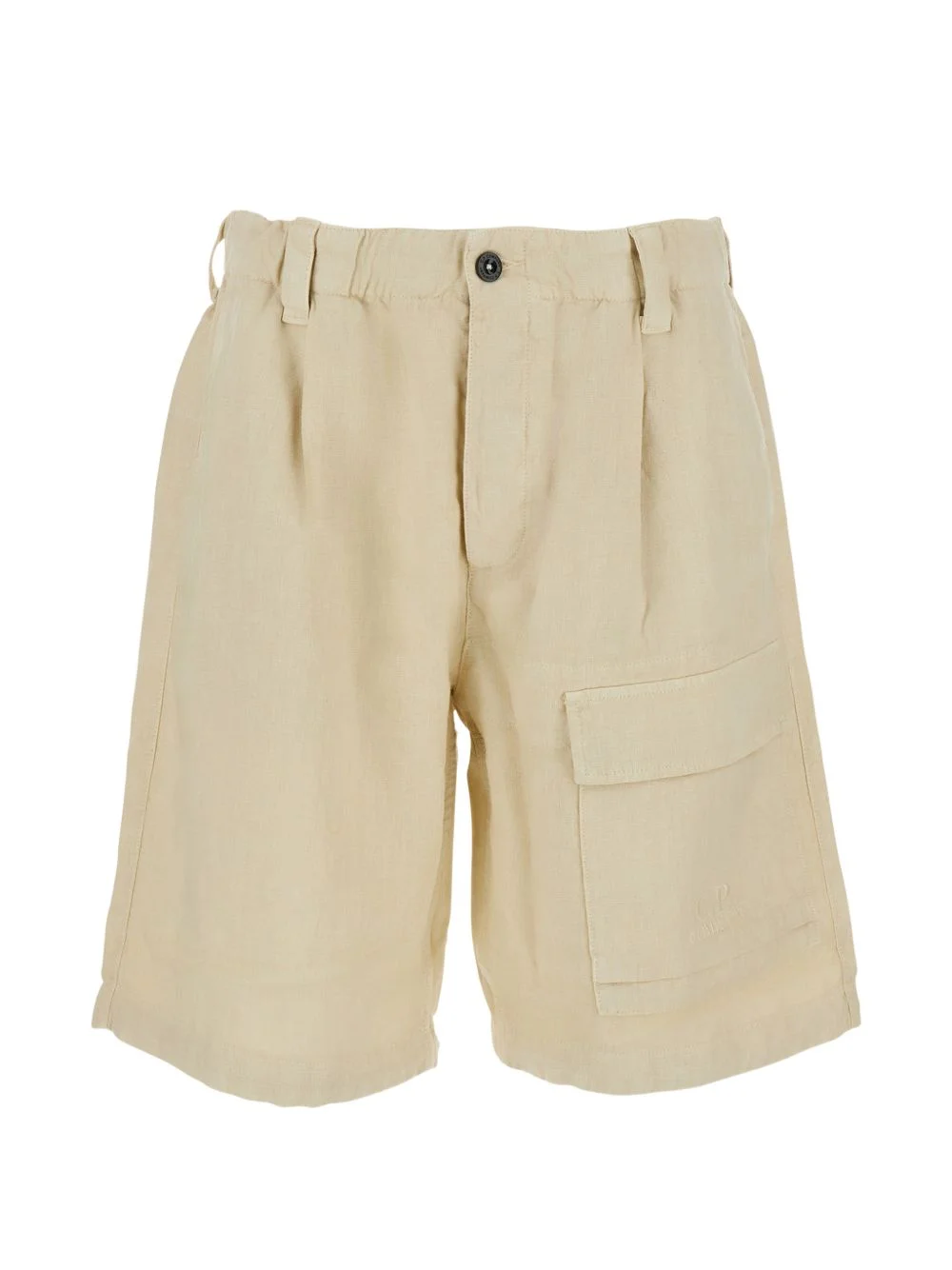buttoned cargo shorts - 1